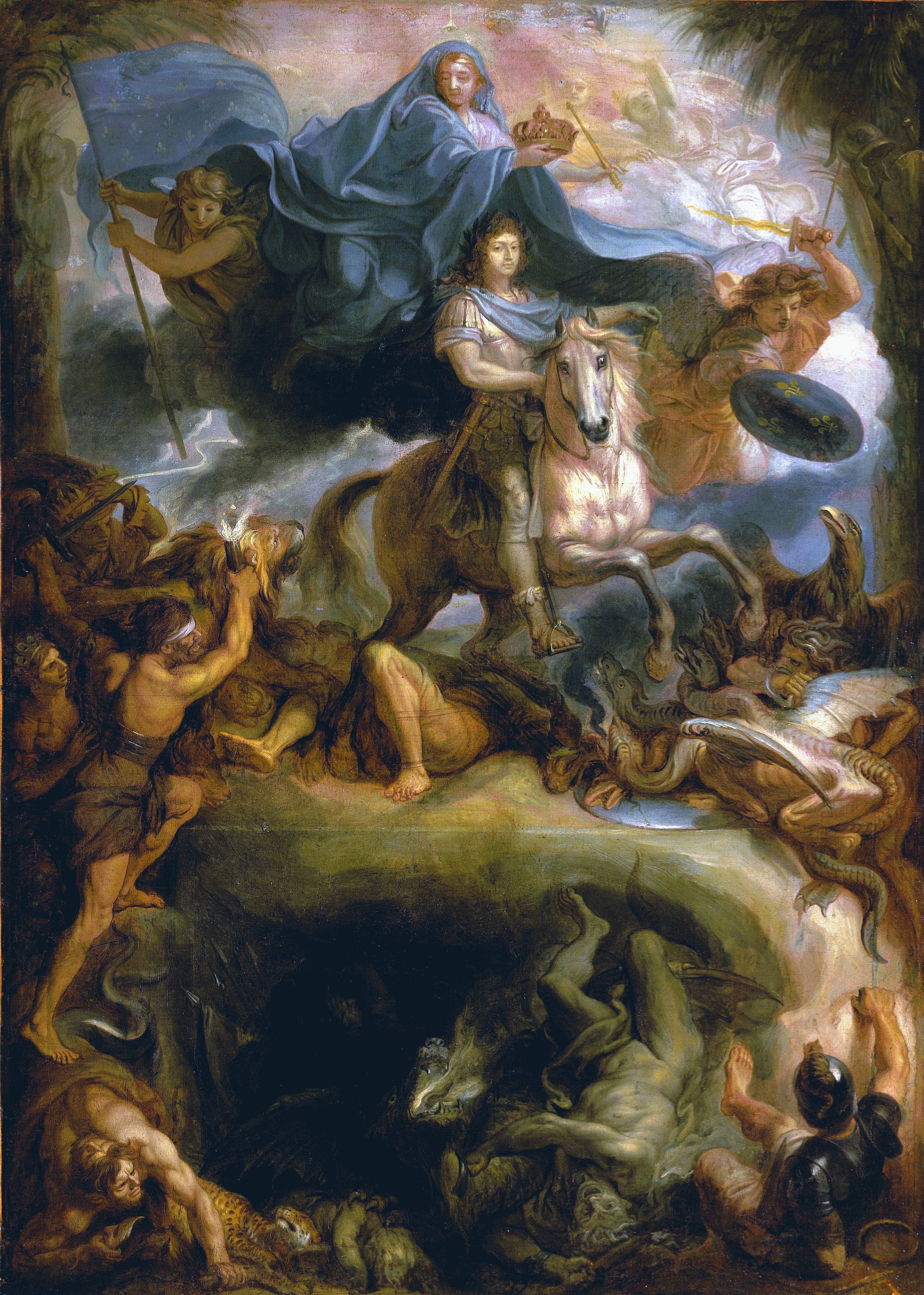 The Triumph of Louis XIV over the Heresy by Charles Le Brun (c. 1672)