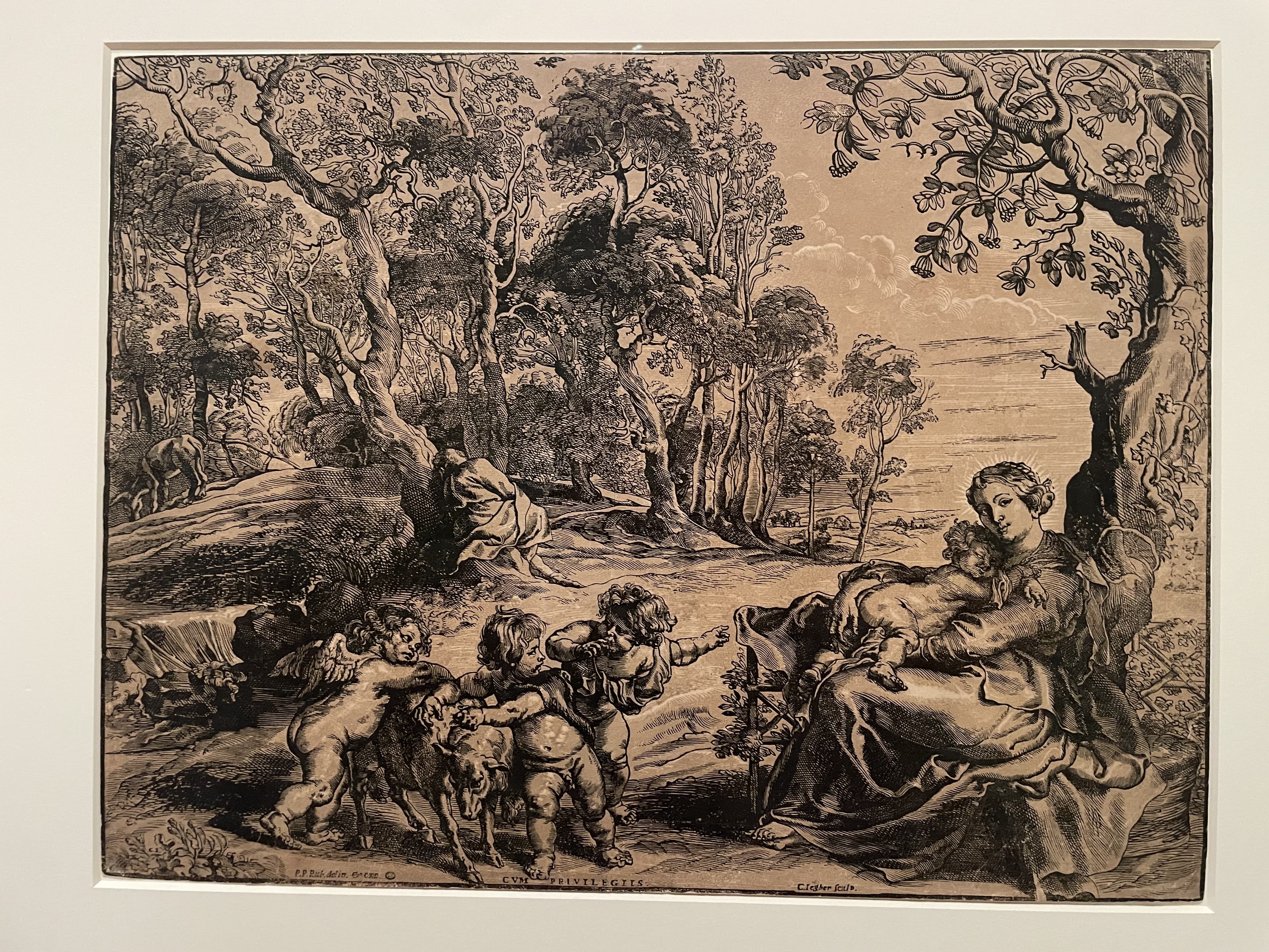 The Virgin and Child with the Infant Saint John the Baptist and Angels in a Landscape by Peter Paul Rubens (c. 1633)