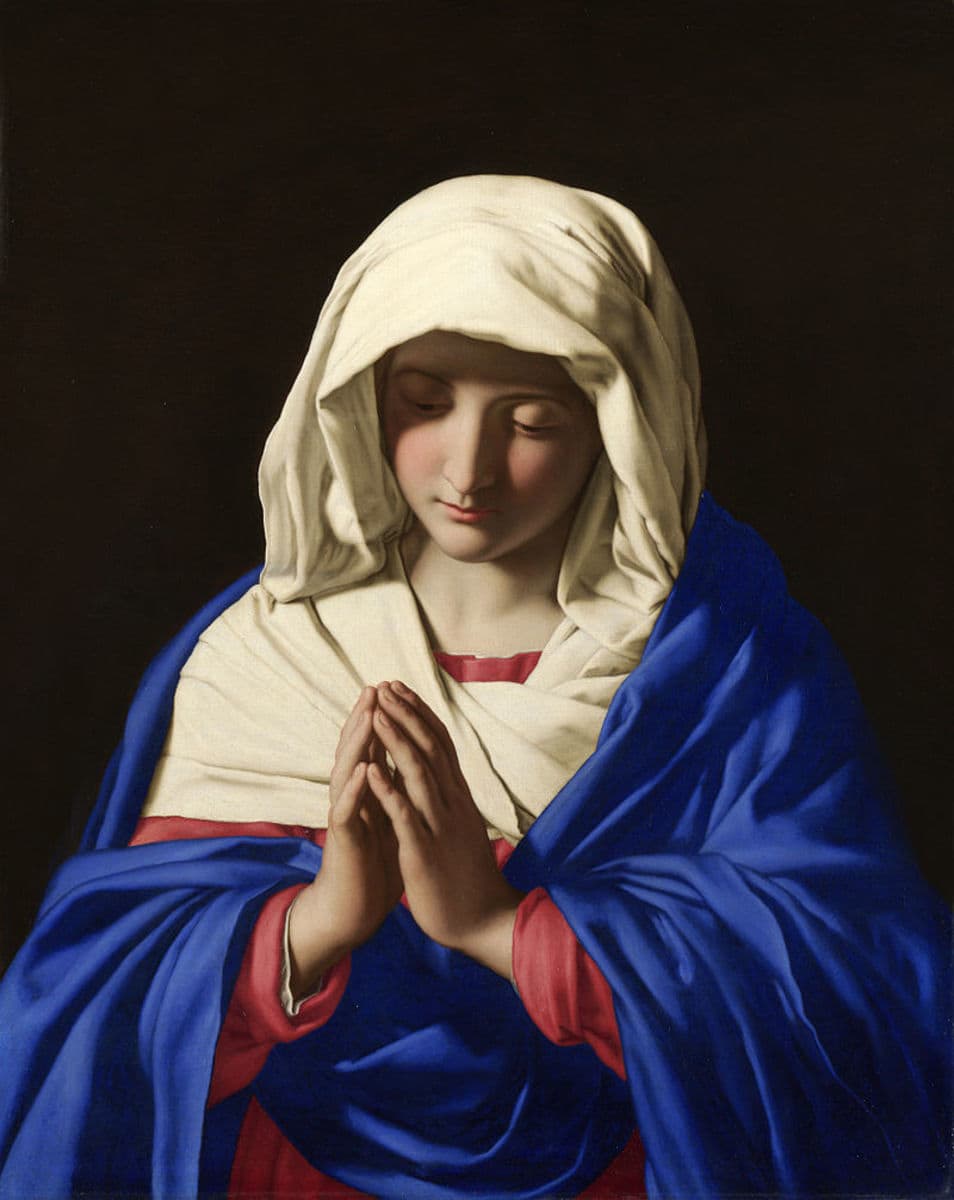 The Virgin in Prayer by Giovanni Battista Salvi da Sassoferrato (c. 1640–1650)
