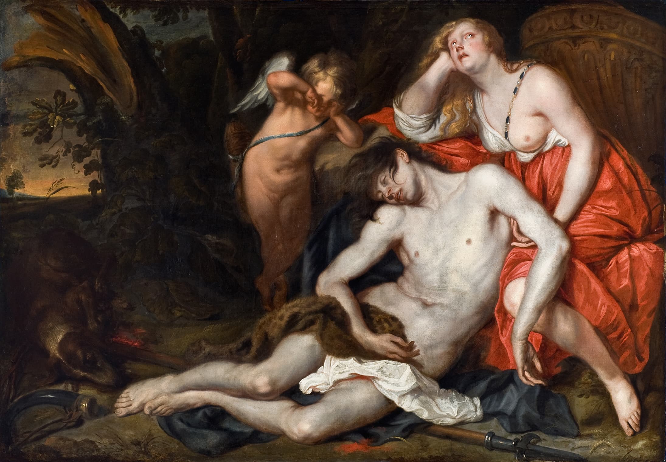 Venus and Adonis by Peter Paul Rubens (c. 1614)