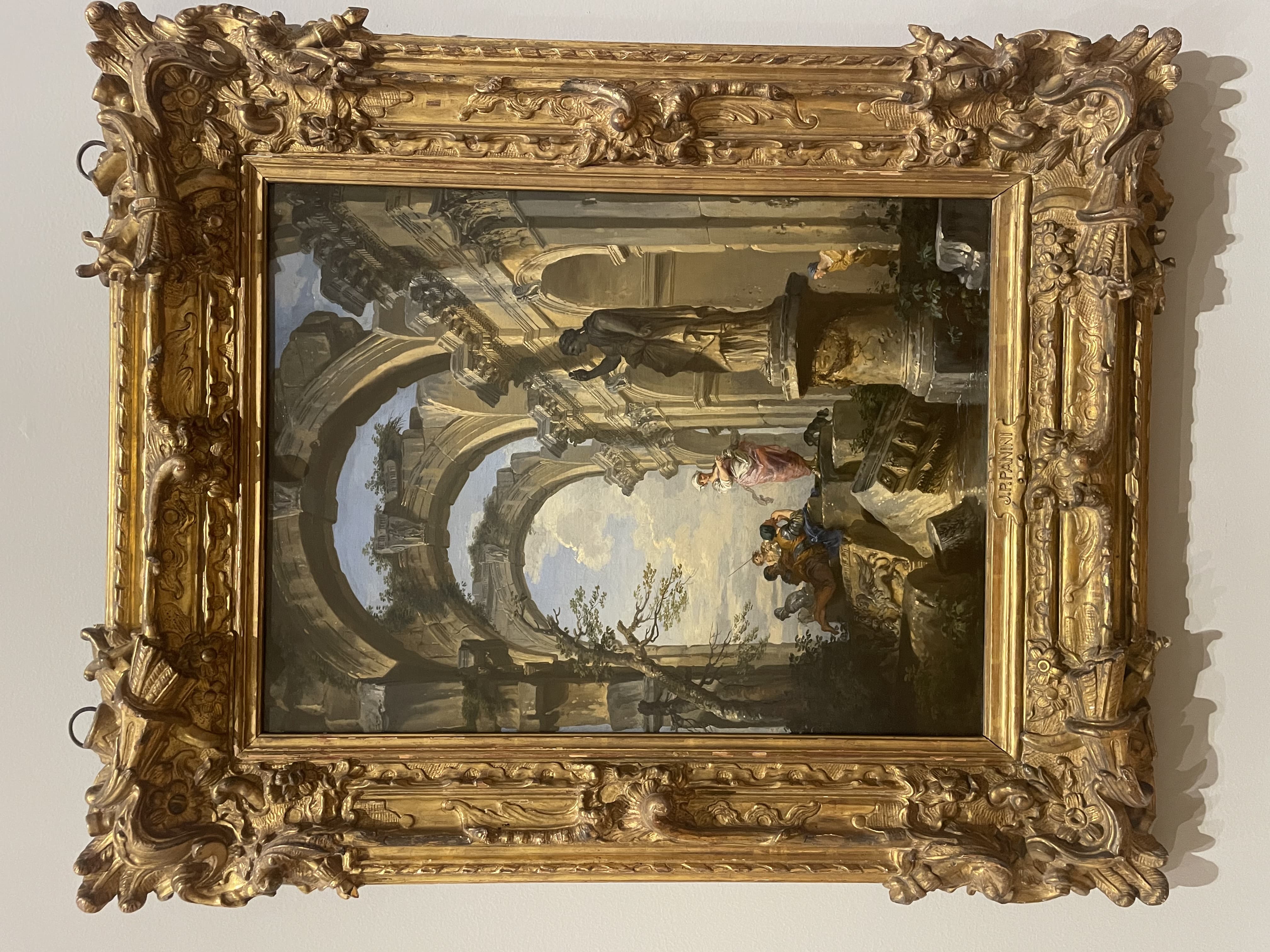 Capriccio of Roman Ruins with Figures by Giovanni Paolo Panini (c. 1740)