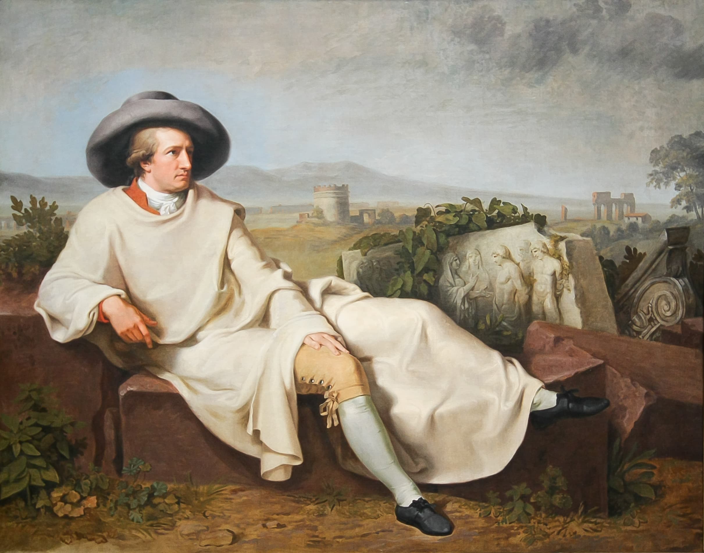 Goethe in the Roman Campagna by Johann Heinrich Wilhelm Tischbein (1787)