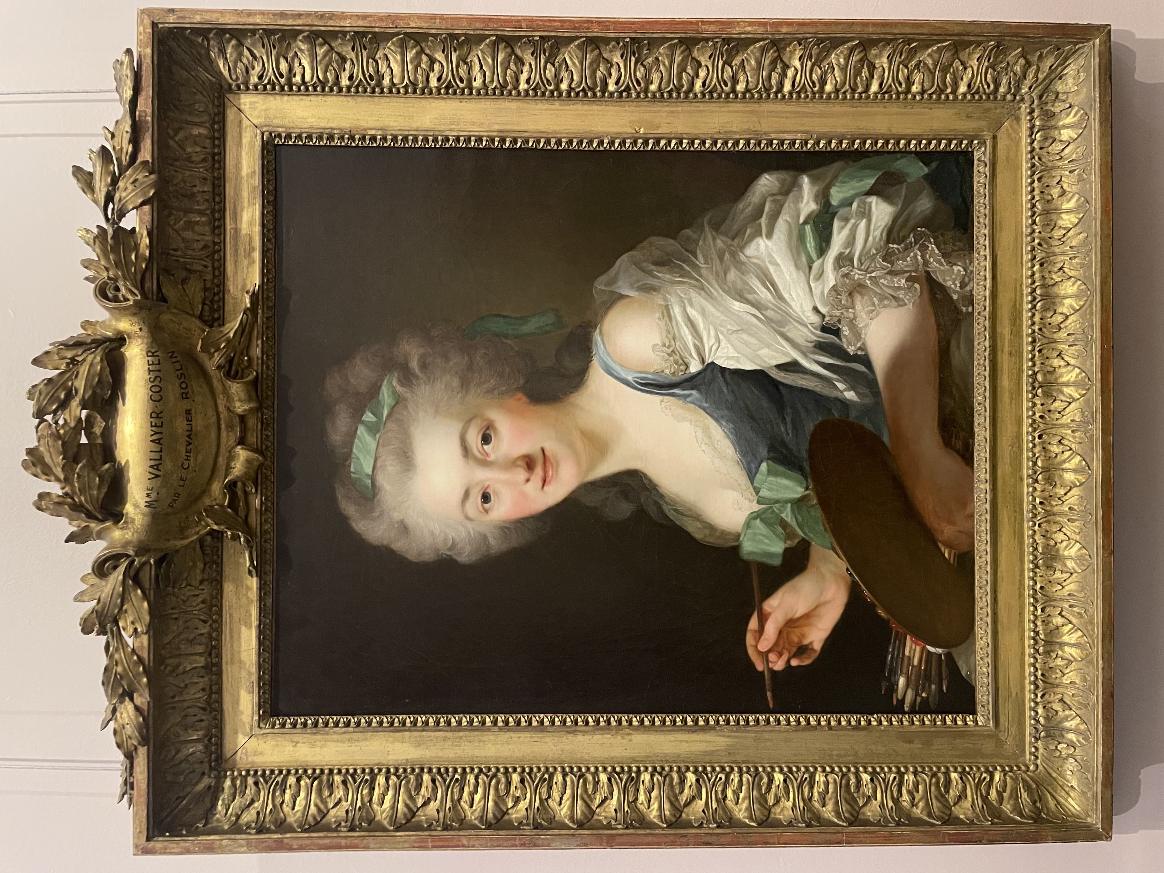 Portrait of Anne Vallayer-Coster by Alexander Roslin (1780)