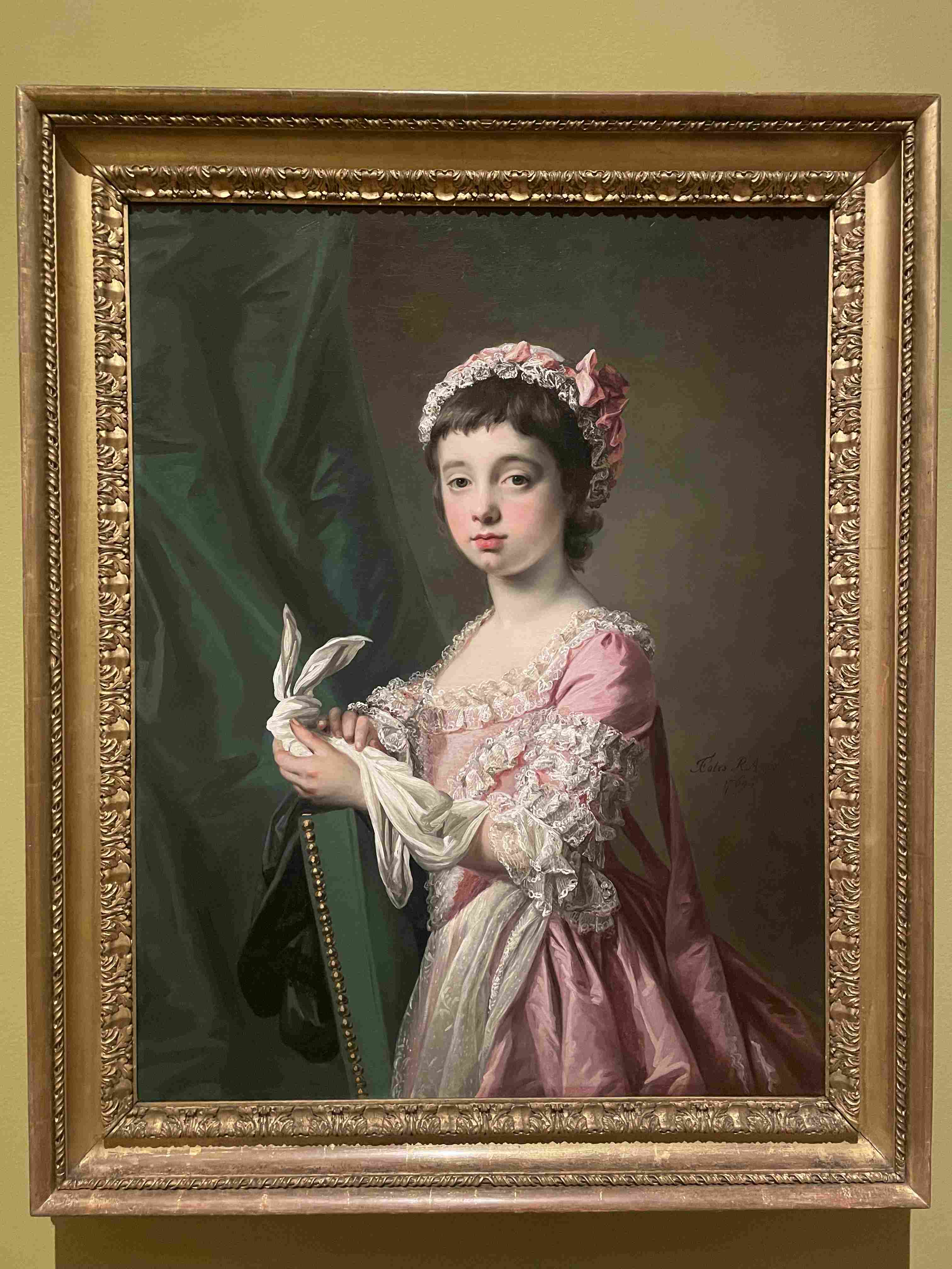 Portrait of Miss Elizabeth Johnson by Francis Cotes (1765)