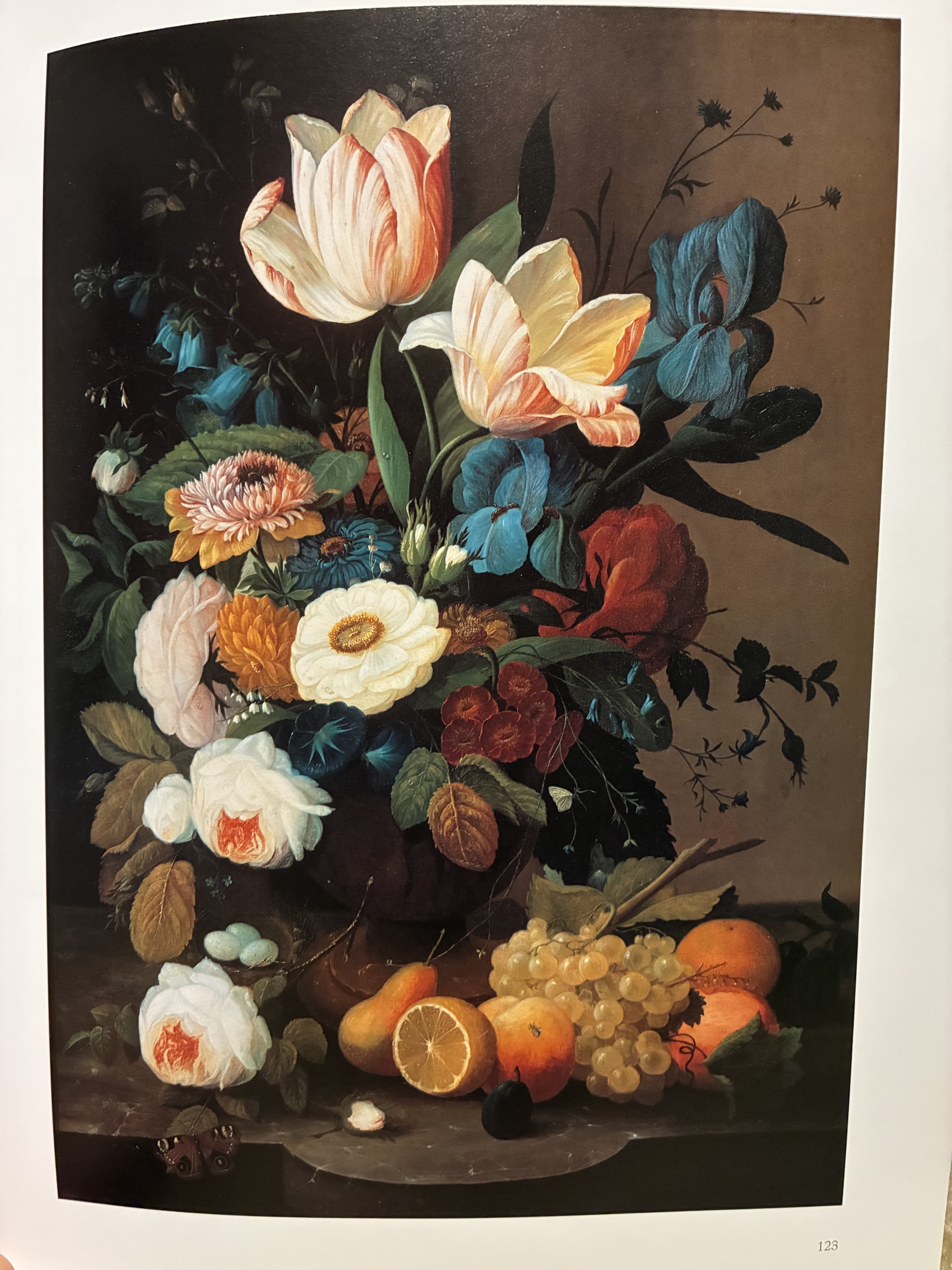 Still Life with Flowers and Fruit by Jan van Huysum (c. 1715)