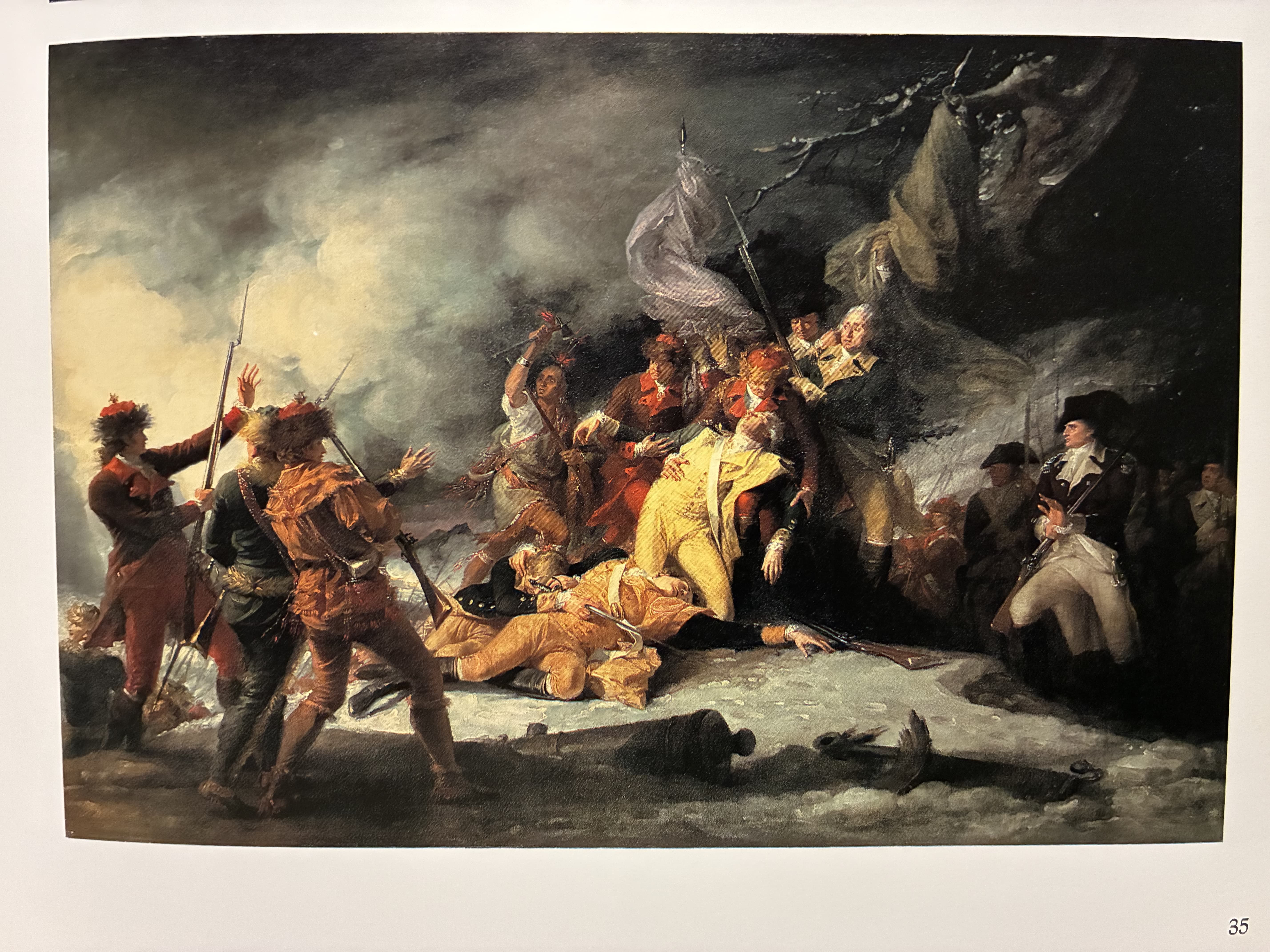 The Death of General Montgomery in the Attack on Quebec, December 31, 1775 by John Trumbull (1786)