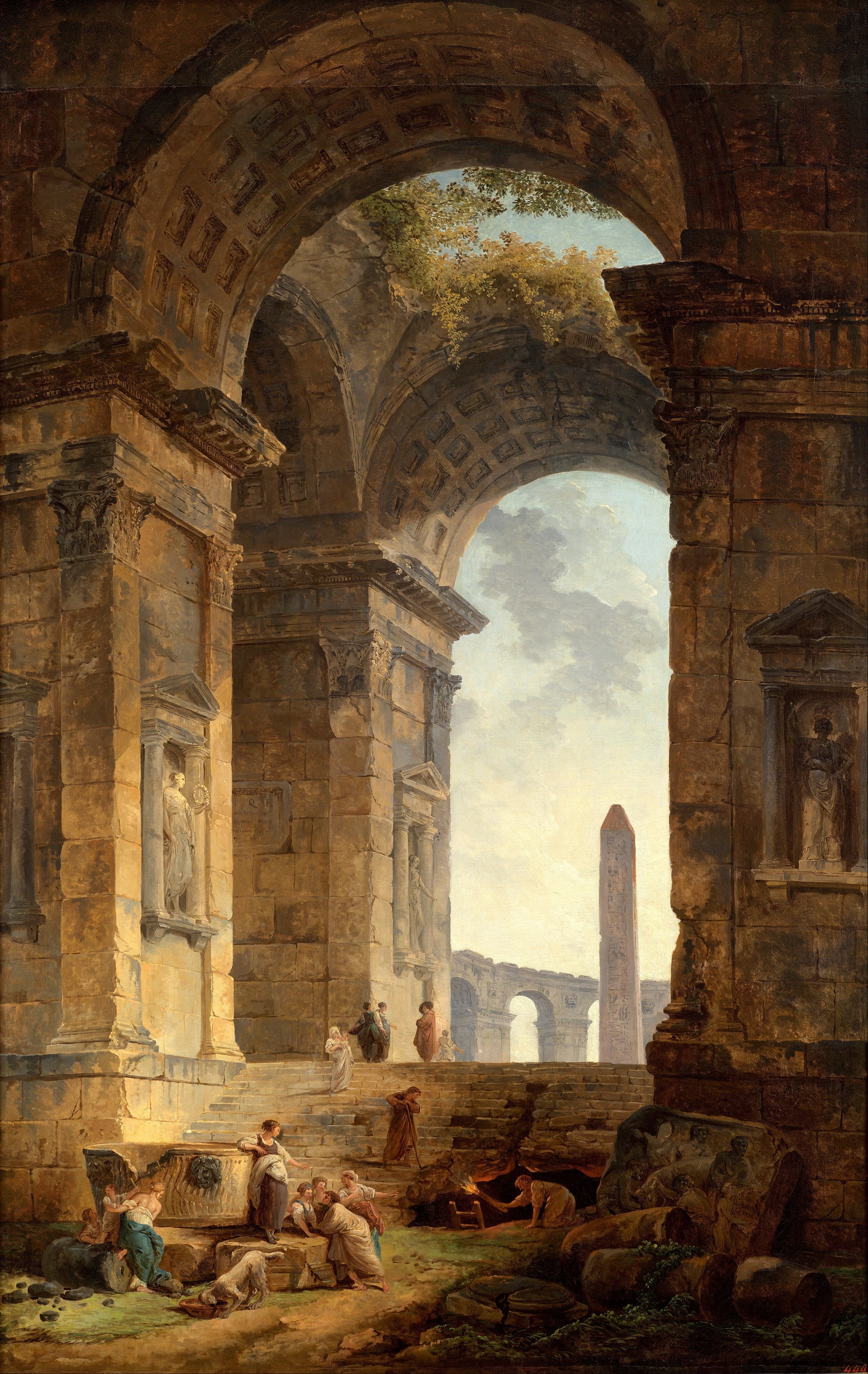 The Finding of the Laocoön by Hubert Robert (1773)