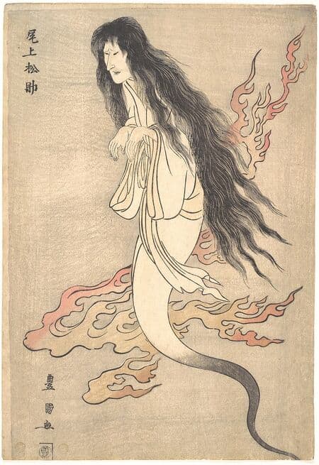 The Ghost of Oiwa, played by Onoe Matsusuke I by Utagawa Toyokuni I (c. 1796)