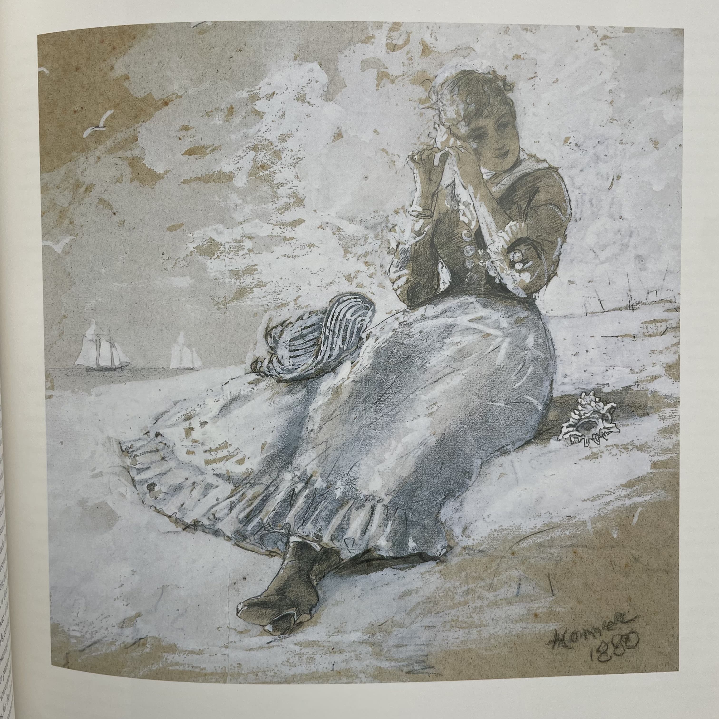 A Woman on the Beach by Winslow Homer (1880)
