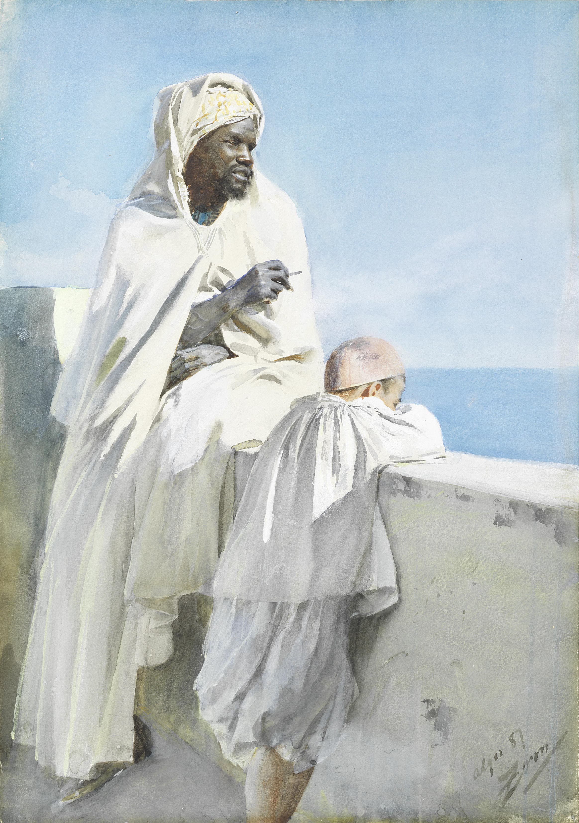 An Arab and a Boy by John Singer Sargent (1887)
