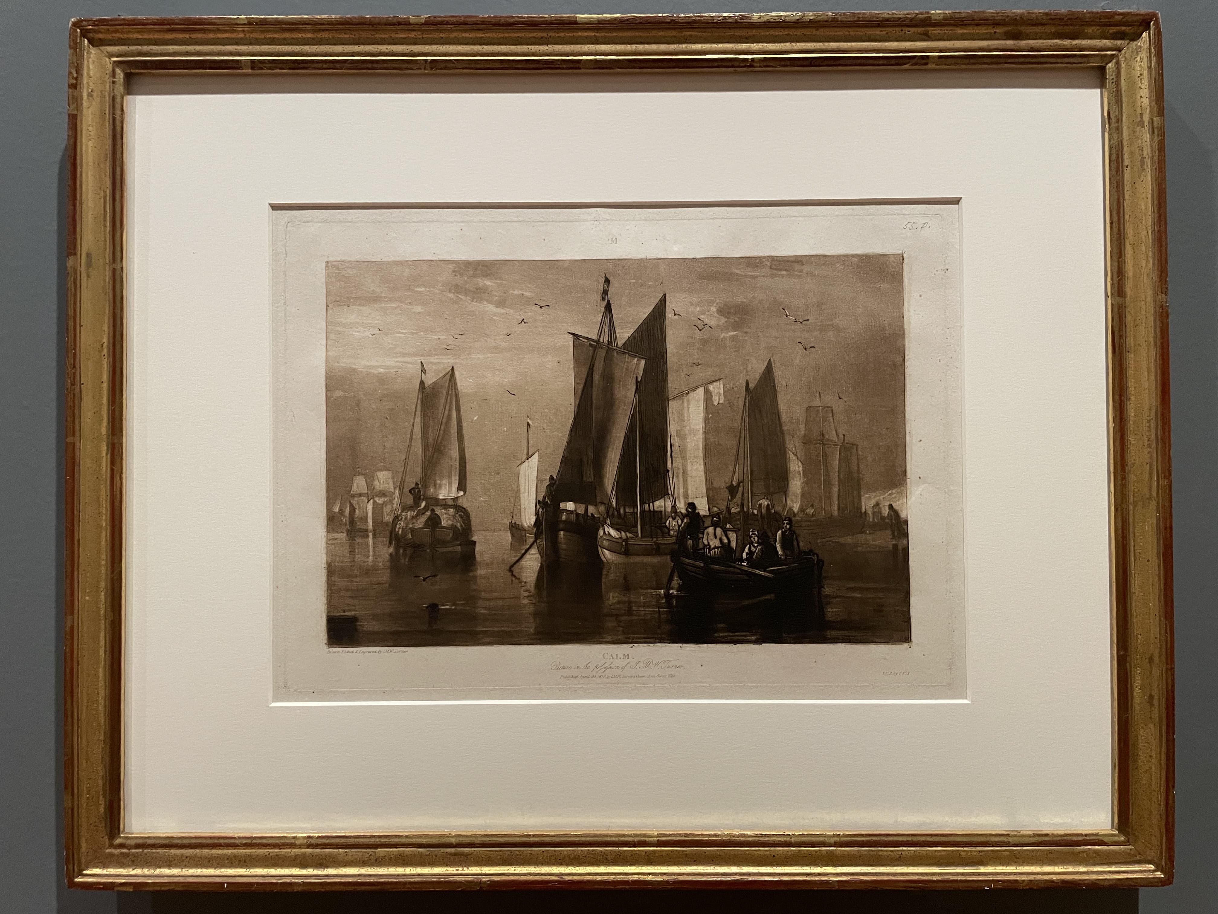 Calm (Liber Studiorum, plate 53) by J.M.W. Turner (1812)