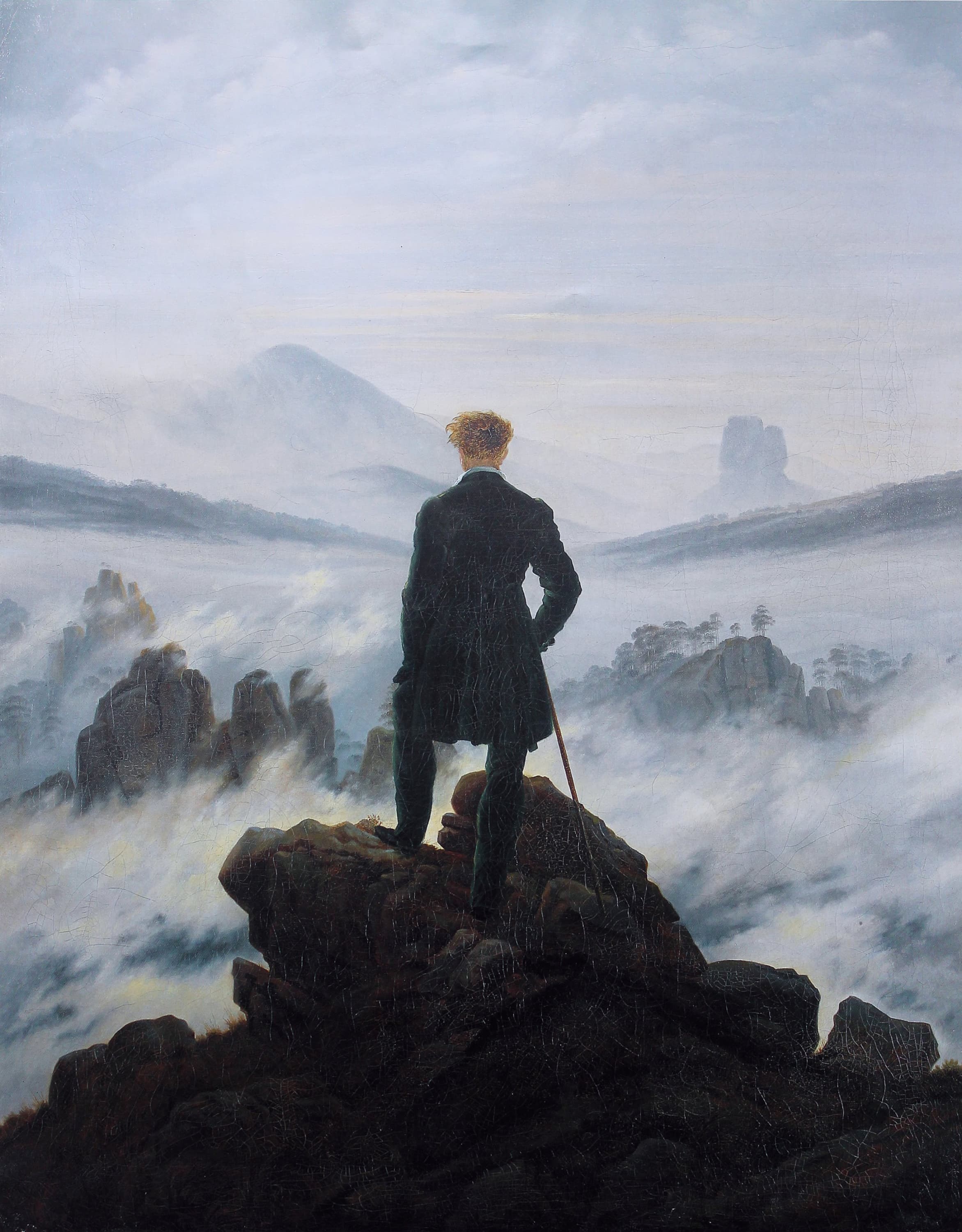 caspar david friedrich wanderer above the sea of fog (1818)