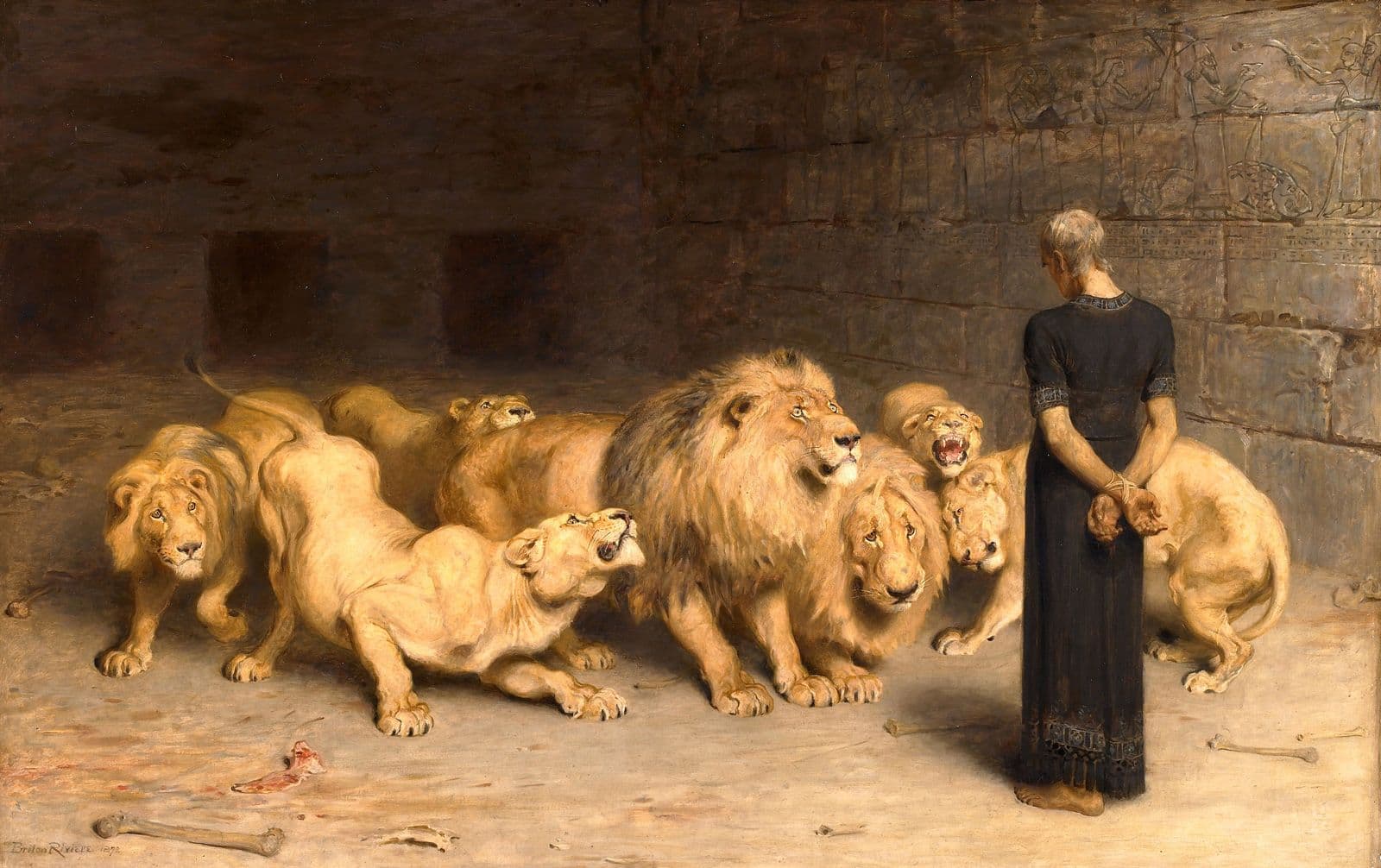 Daniel's Answer to the King by Briton Rivière (1890)