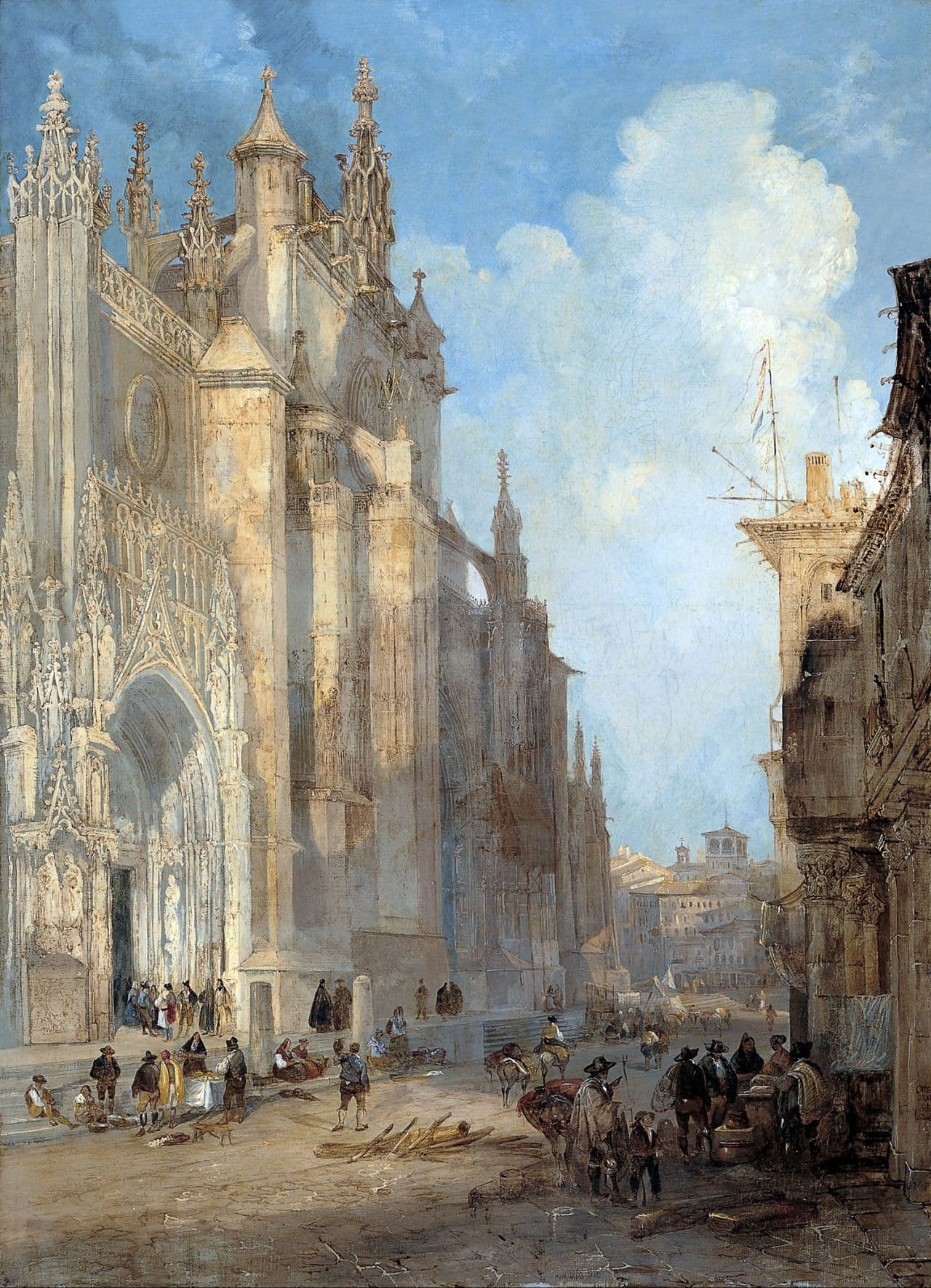 david roberts the south transept of the cathedral seville (c 1833)