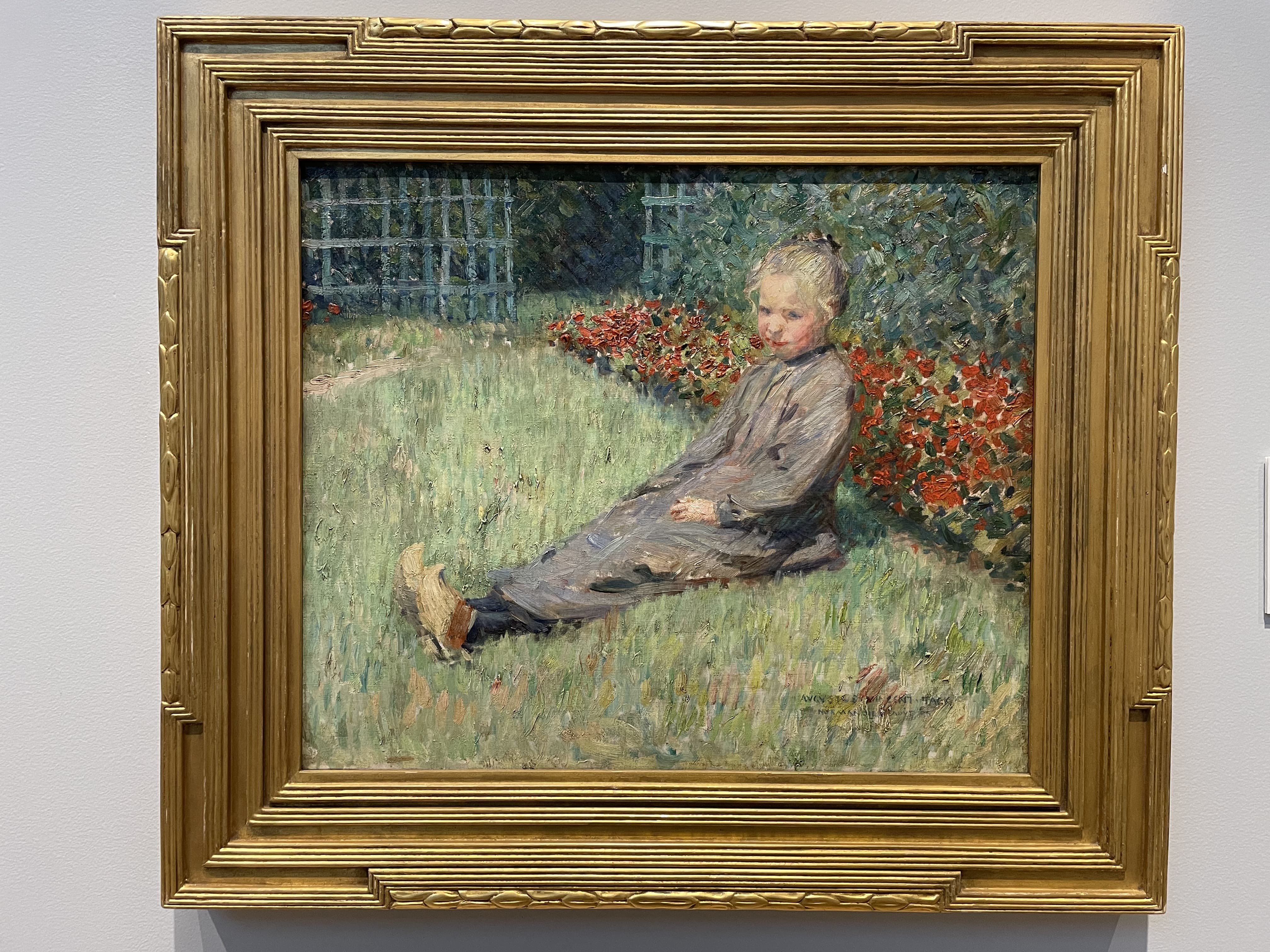 Girl in a Garden by Augustus Vincent Tack (1892)