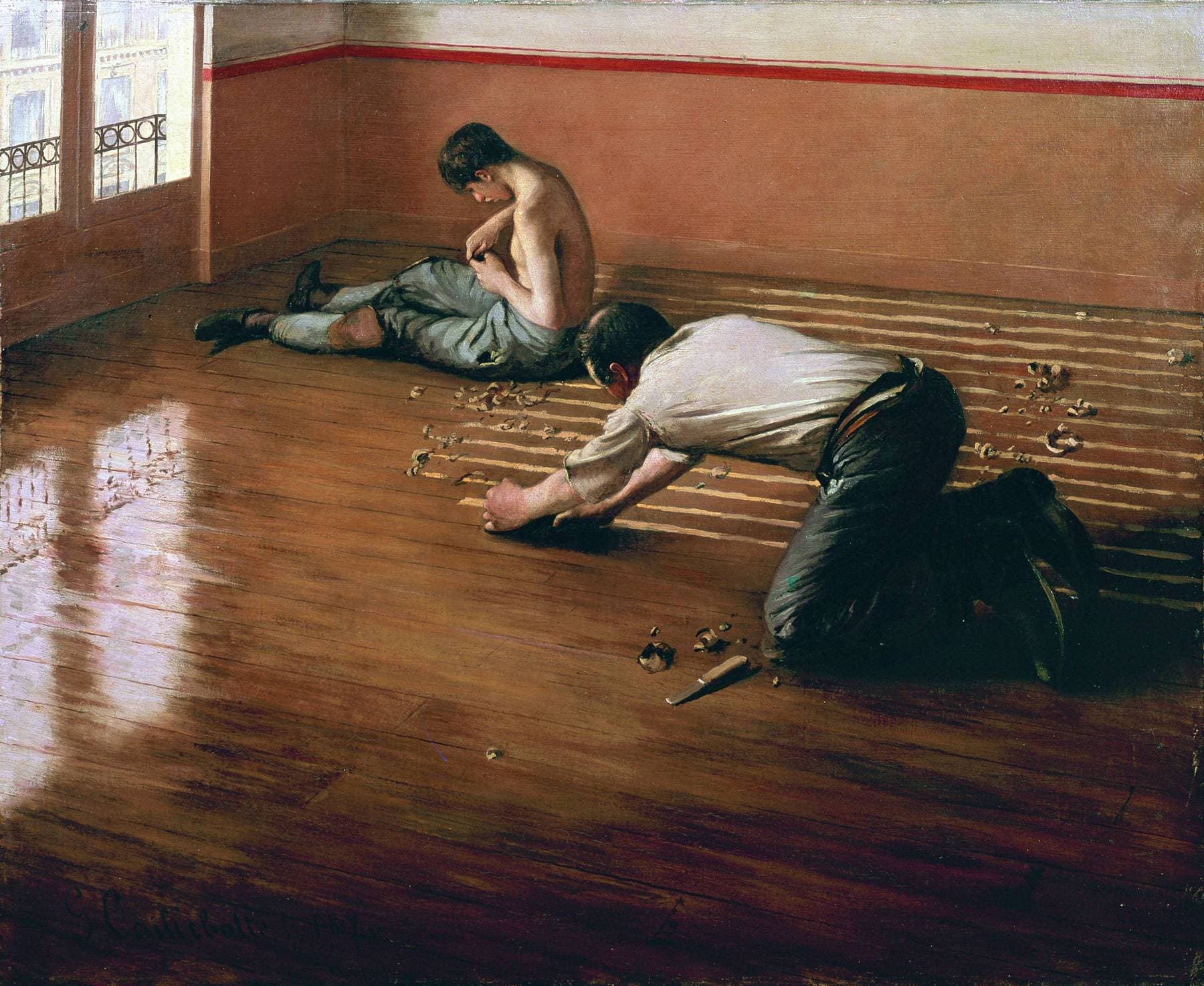 gustave caillebotte the floor scrapers les raboteurs de parquet (1875)