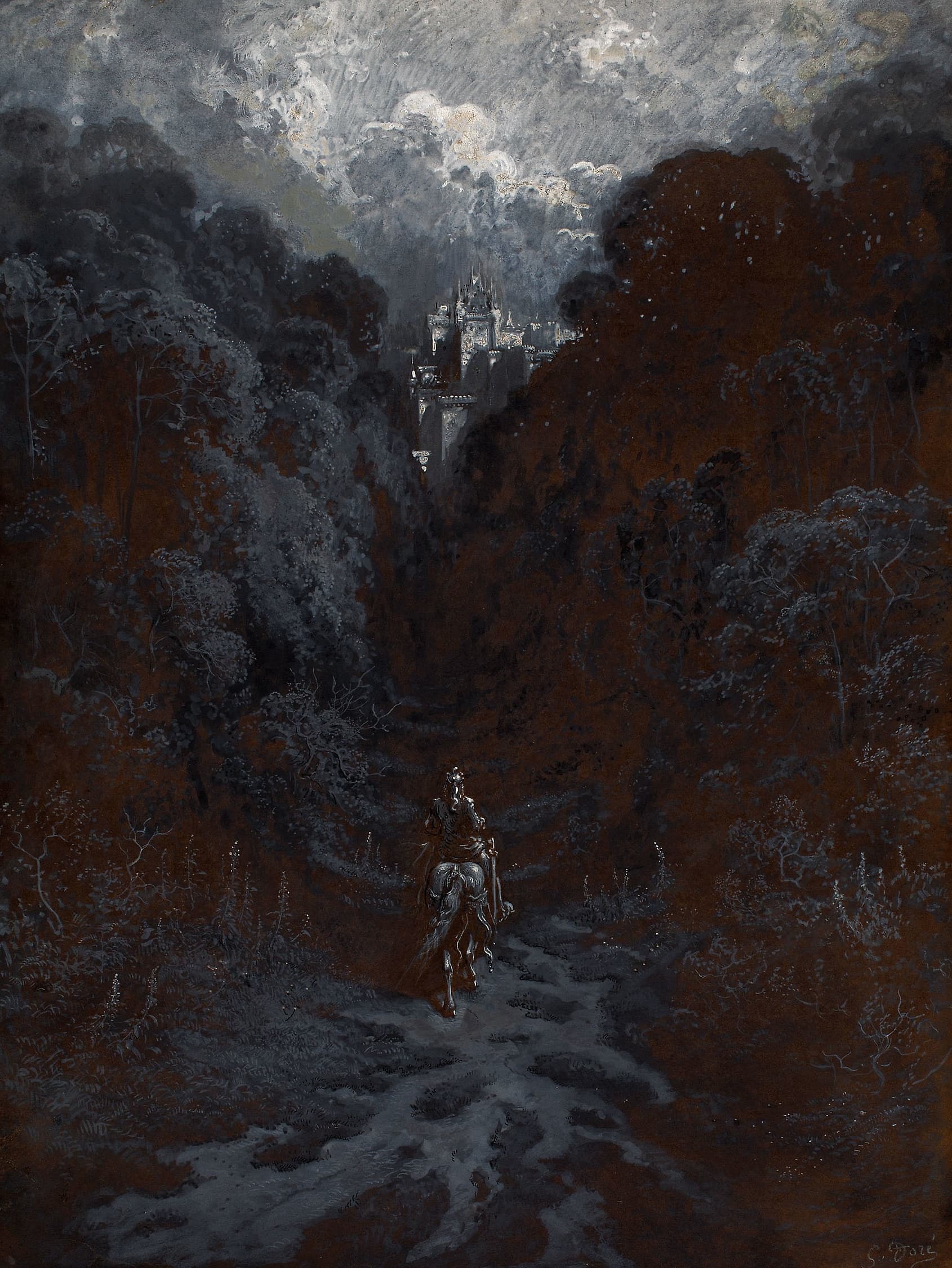 gustave dor the castle of the grail (c 1878)
