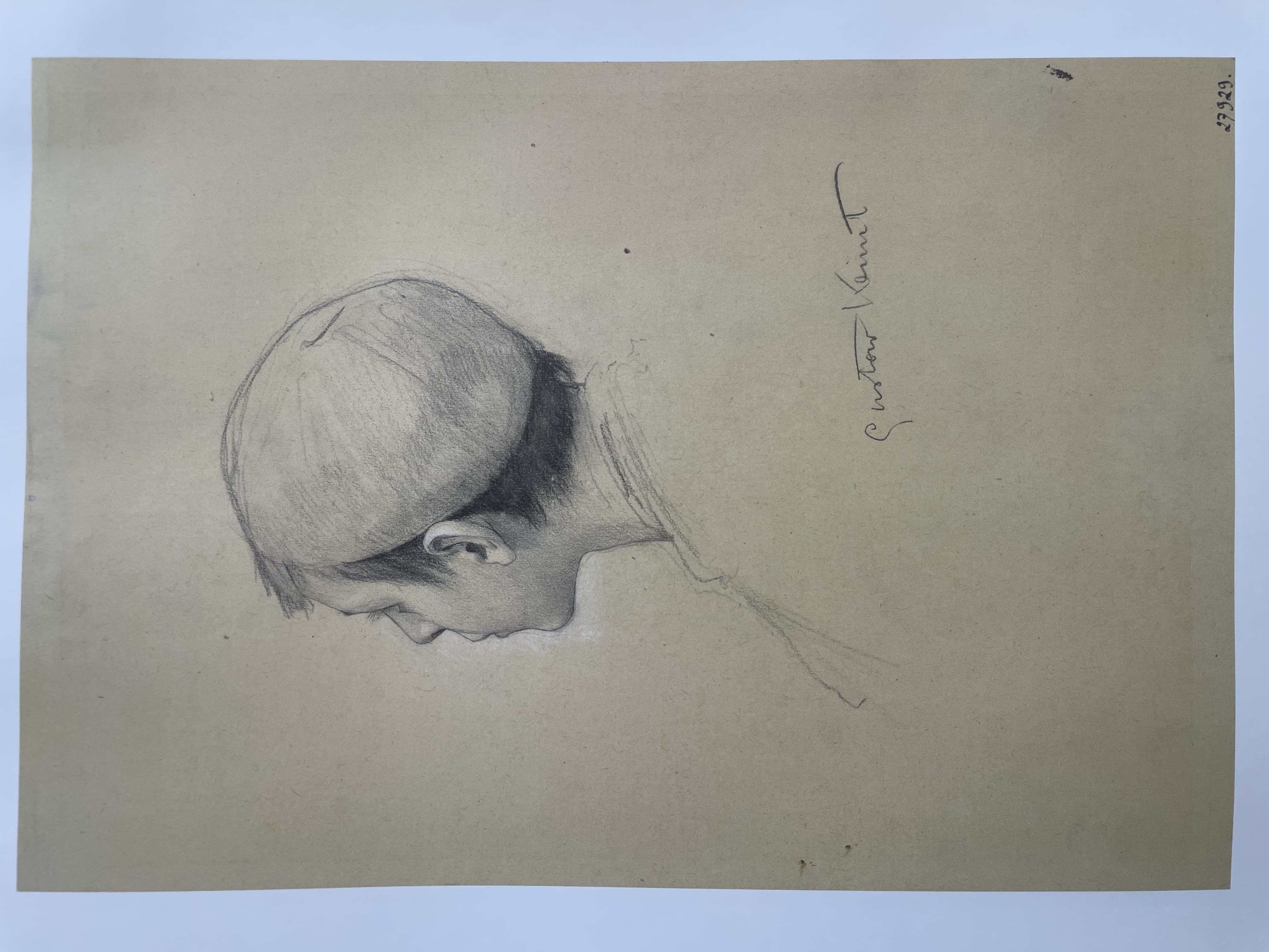 Head of a Boy in Profile by Gustav Klimt (c. 1885)