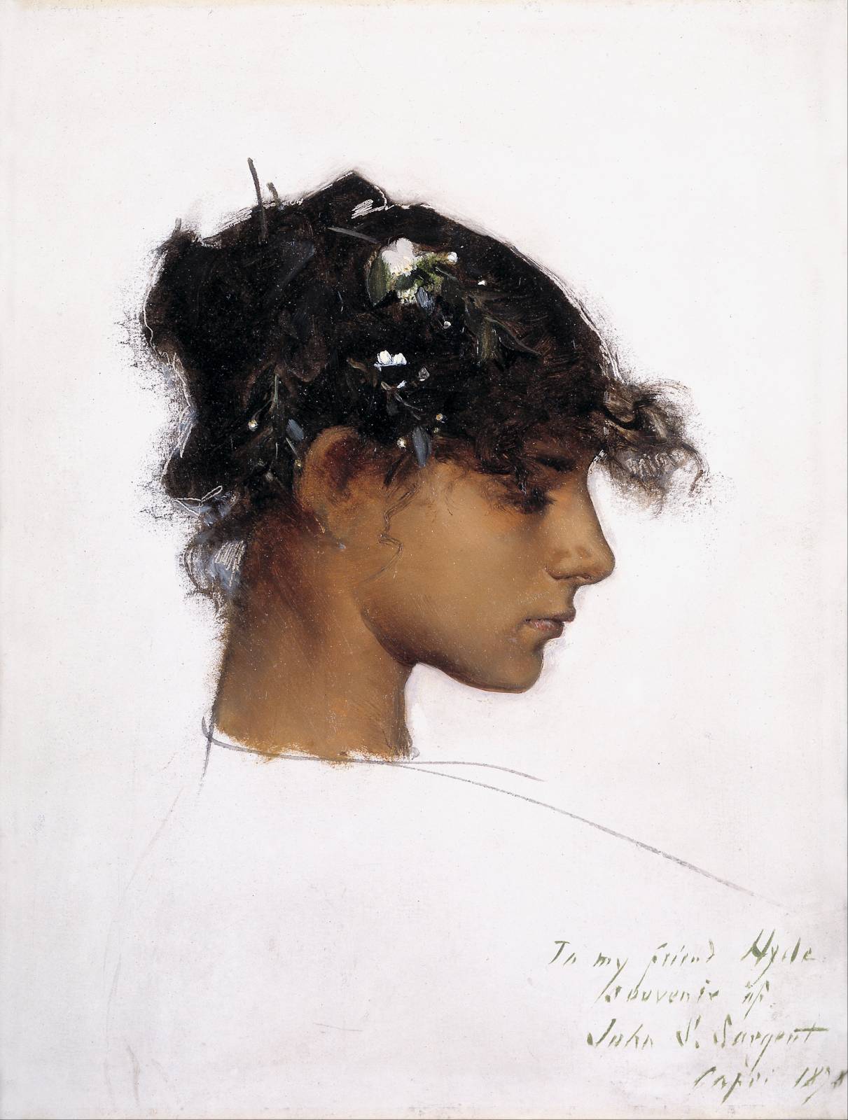 Head of a Capri Girl by John Singer Sargent (1878)