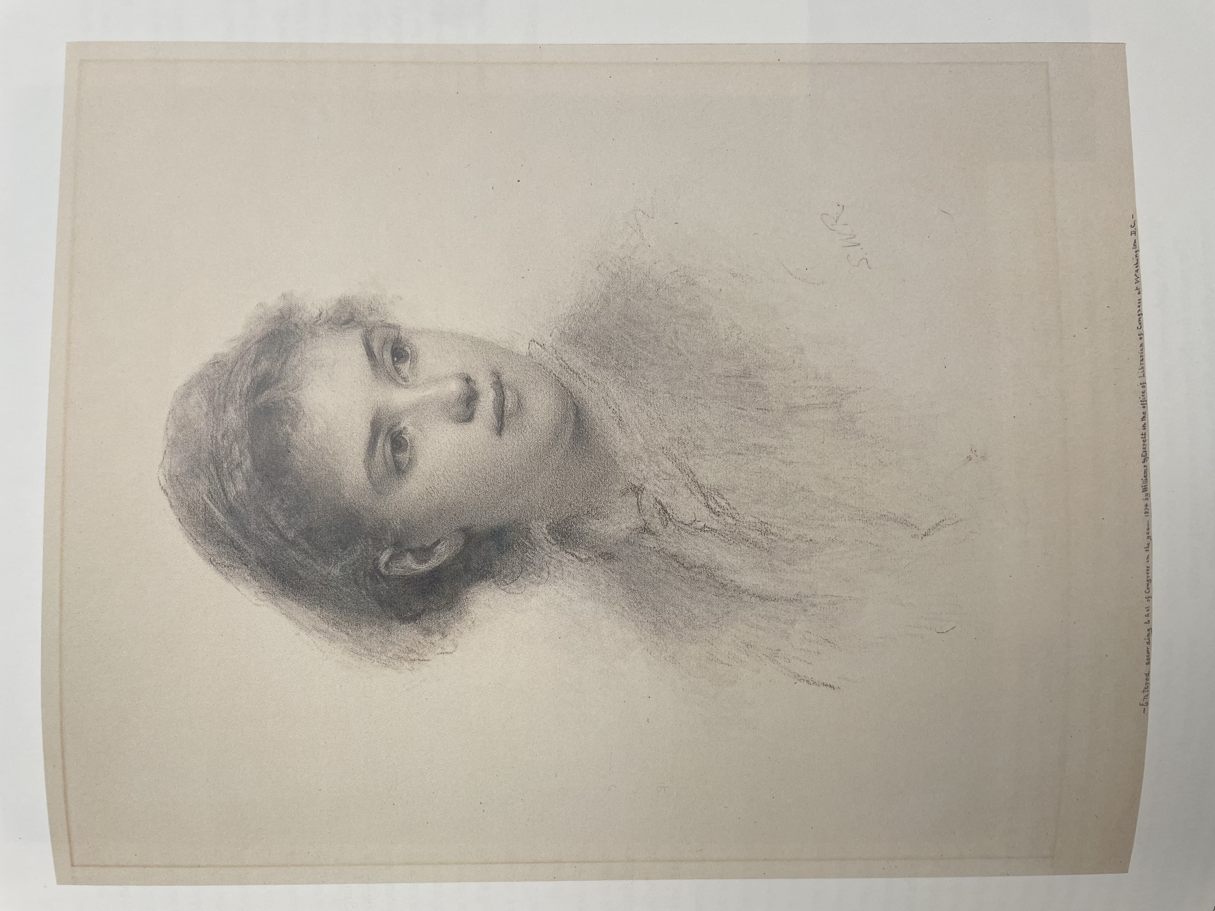 Head of a Young Woman by Samuel Worcester Rowse (1874)