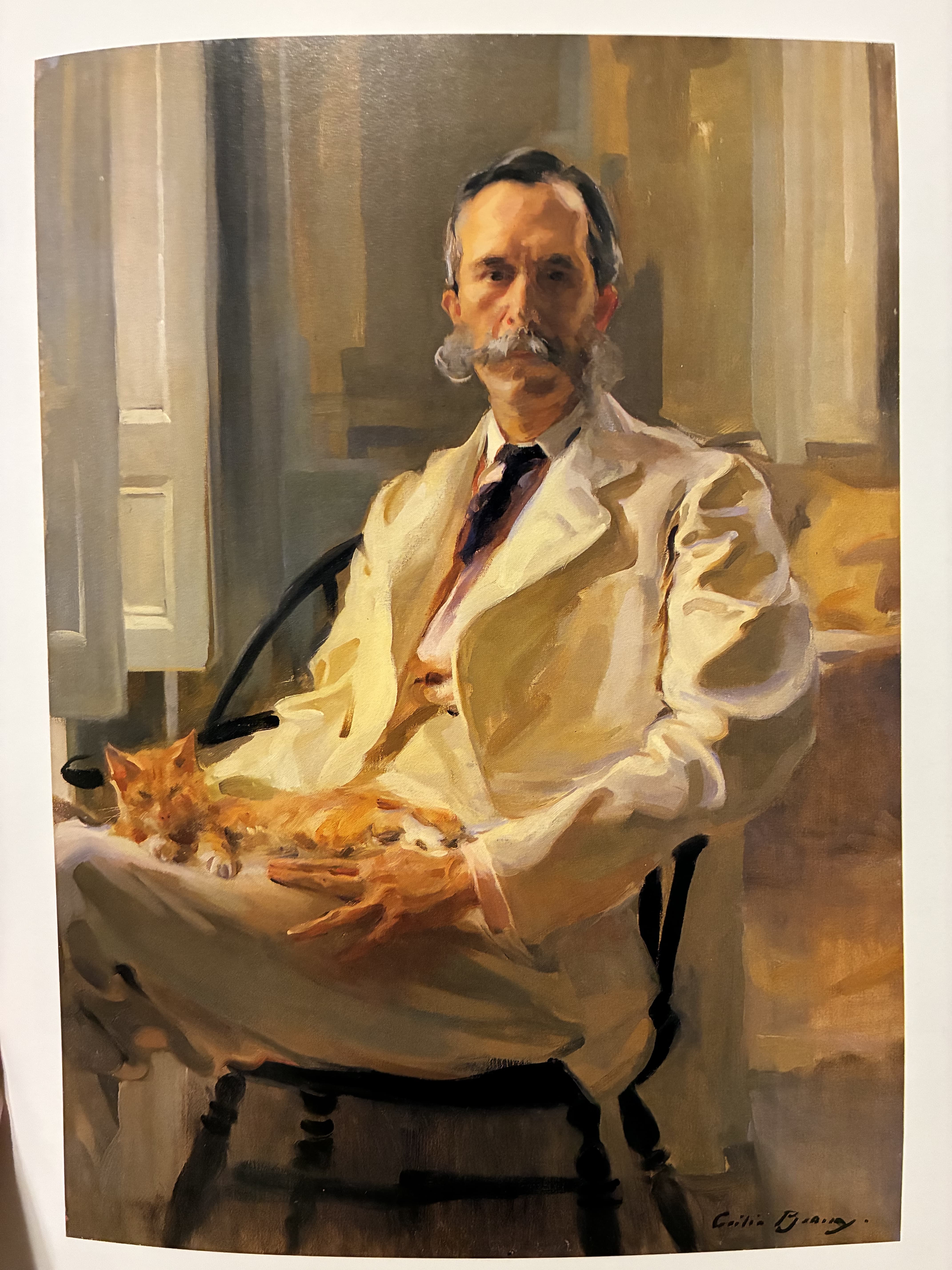 Henry Sturgis Drinker with a Cat by Cecilia Beaux (1898)