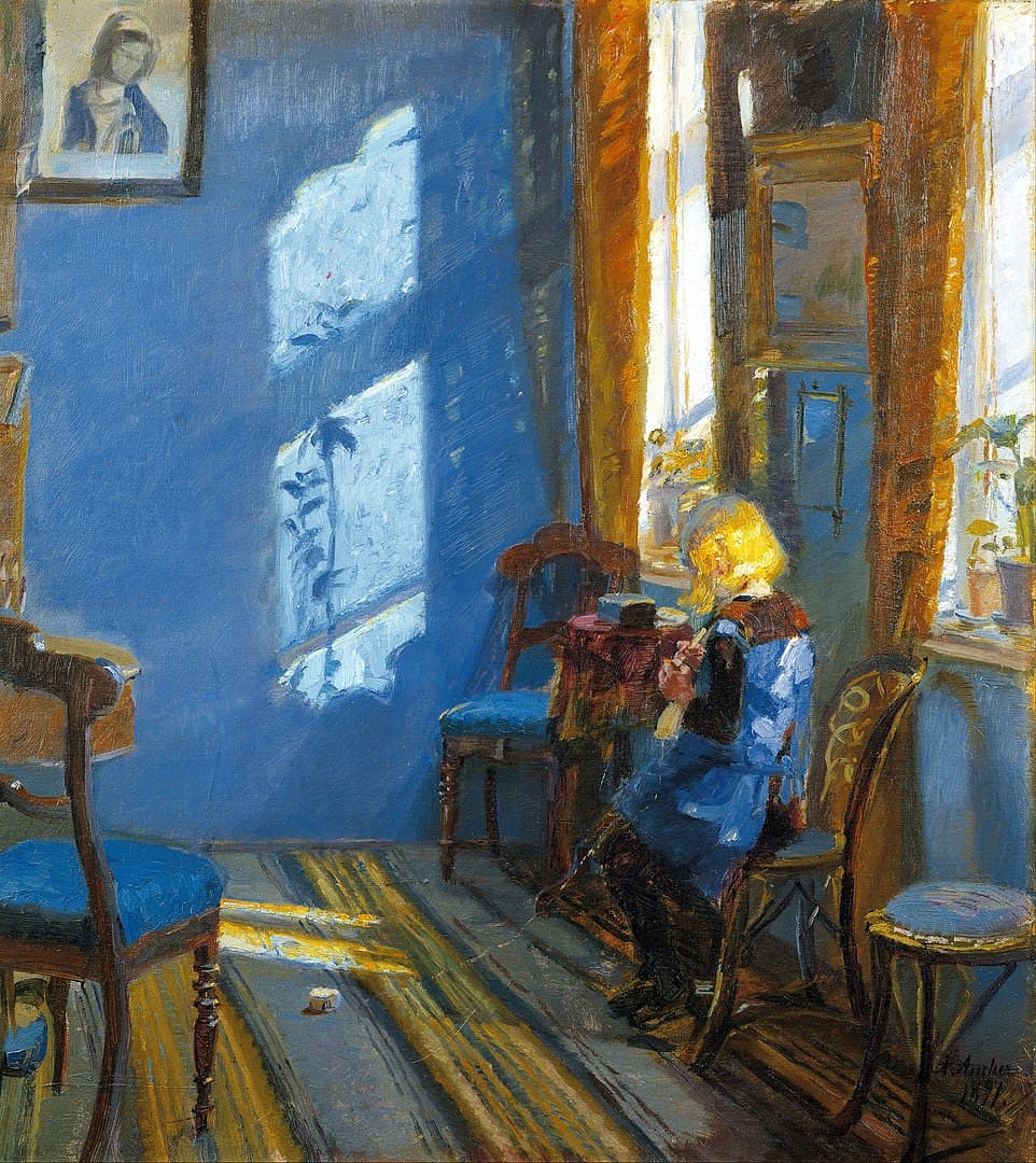In the Corner by Abram Arkhipov (1891)