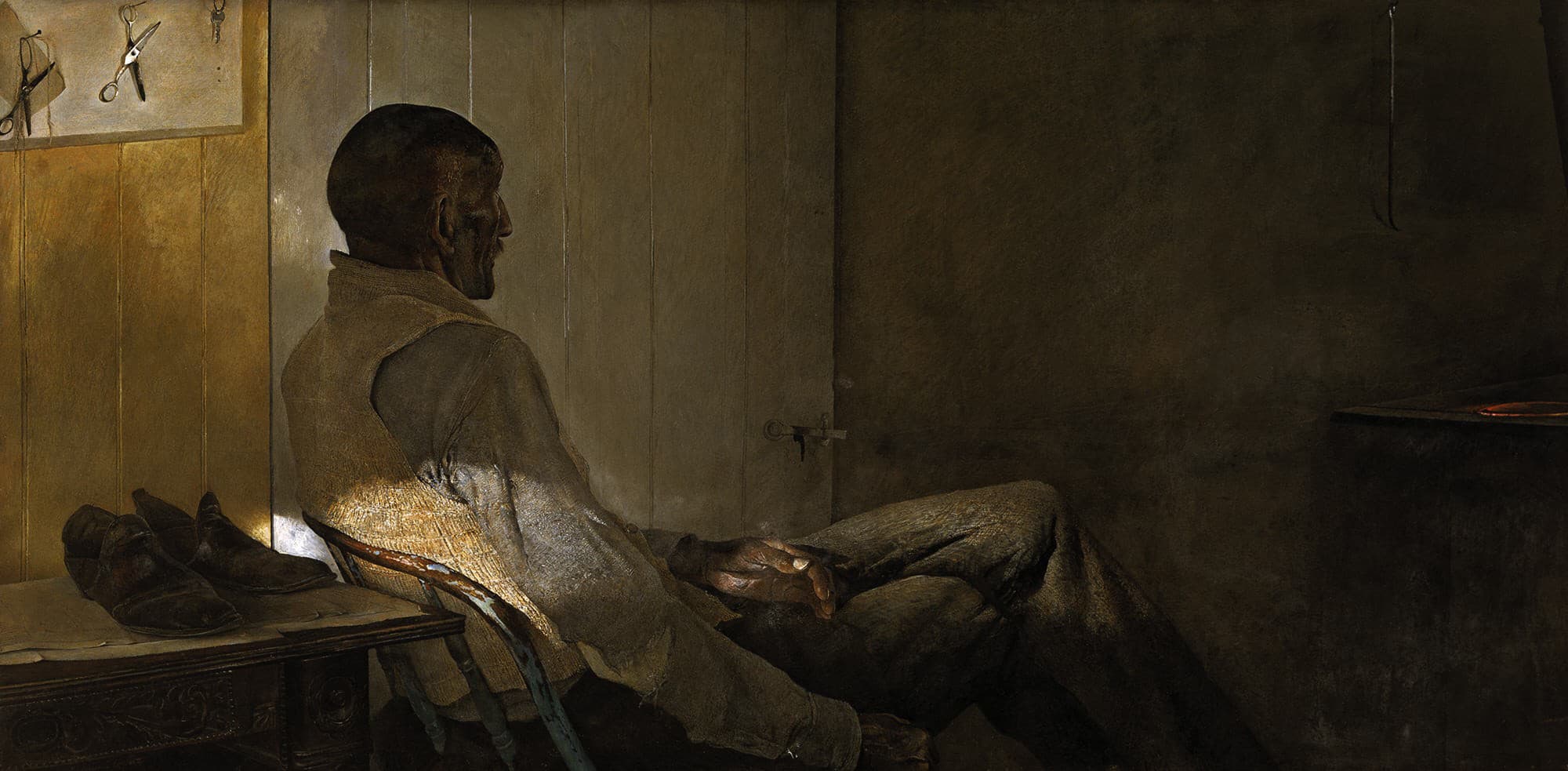 john singer sargent the barbers shop the janitor (1893)