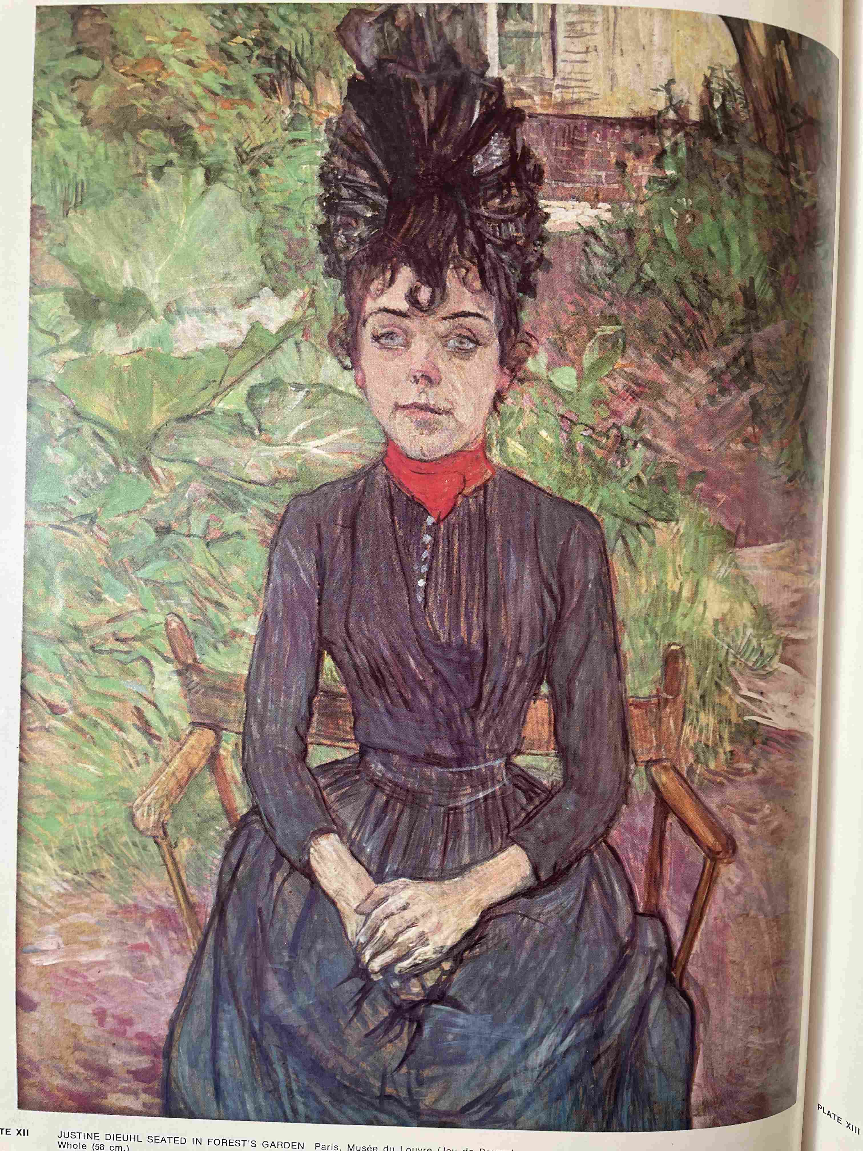 Justine Dieuhl Seated in Forest's Garden by Henri de Toulouse-Lautrec (1891)