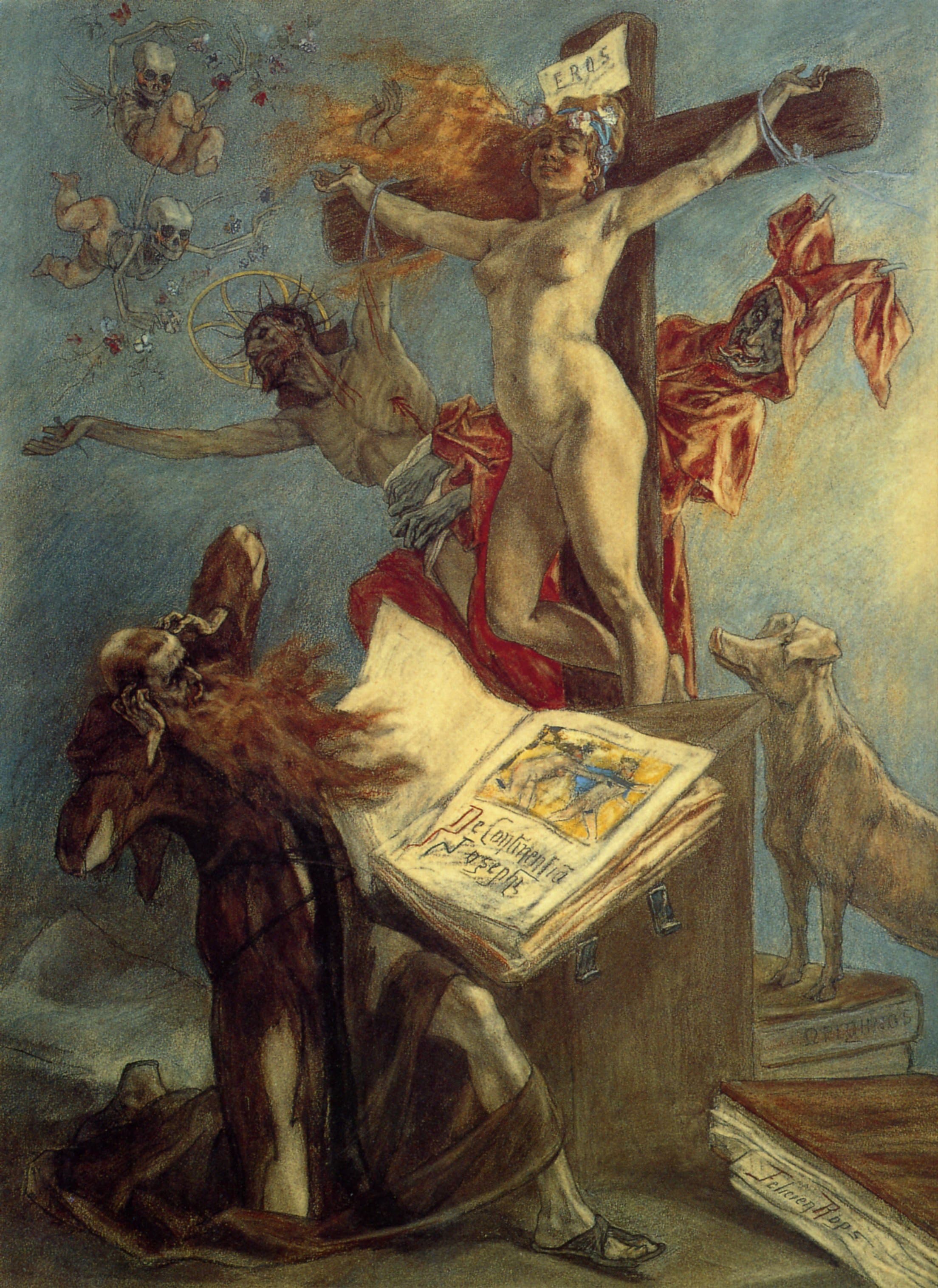 La Tentation de Saint Antoine by Félicien Rops (1878)