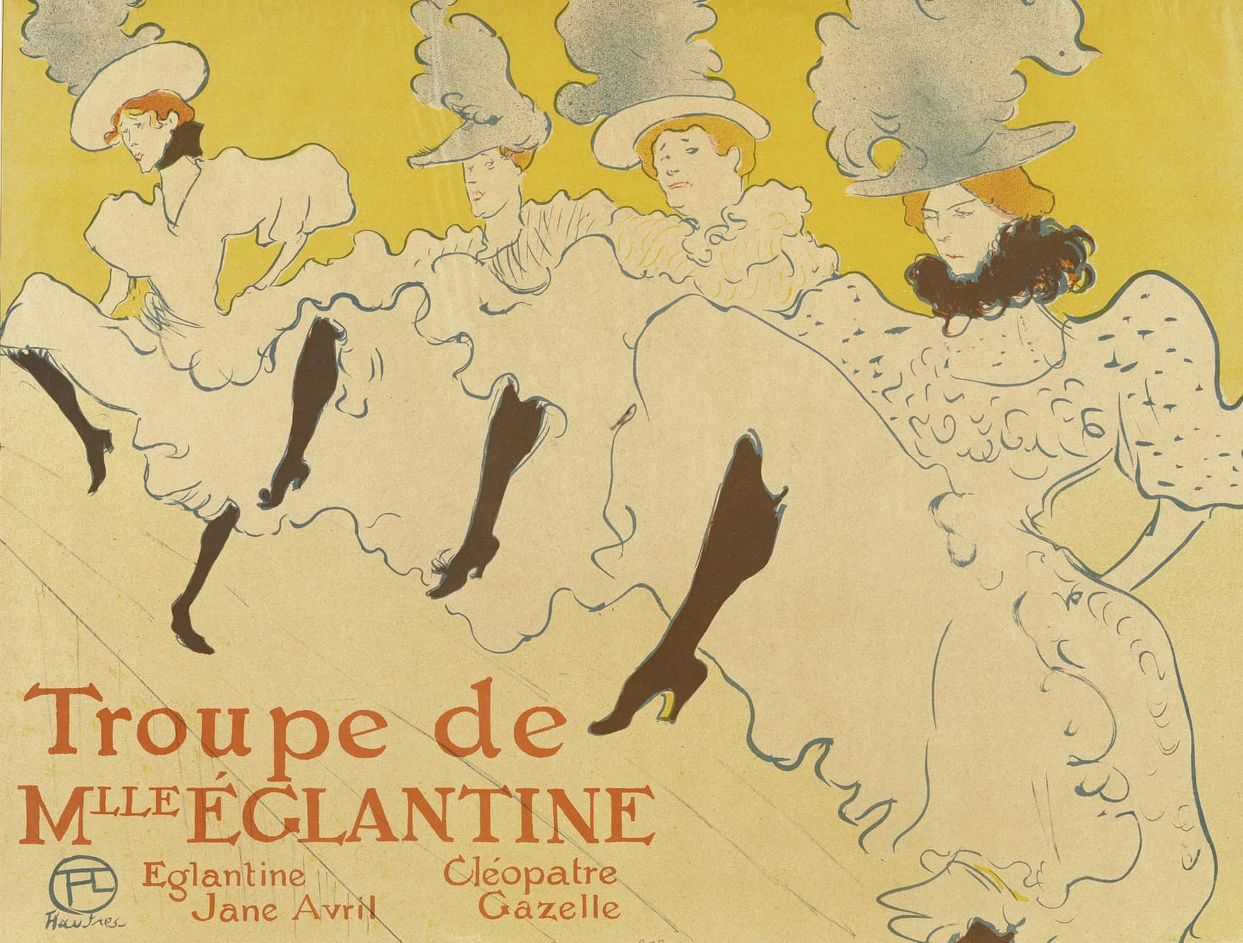La Troupe de Mlle Eglantine (poster) by Henri de Toulouse-Lautrec (1895–1896)