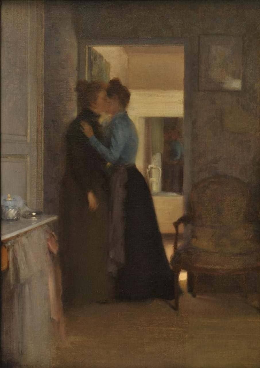 Le Baiser (The Kiss) by Jean-Édouard Vuillard (c. 1893)