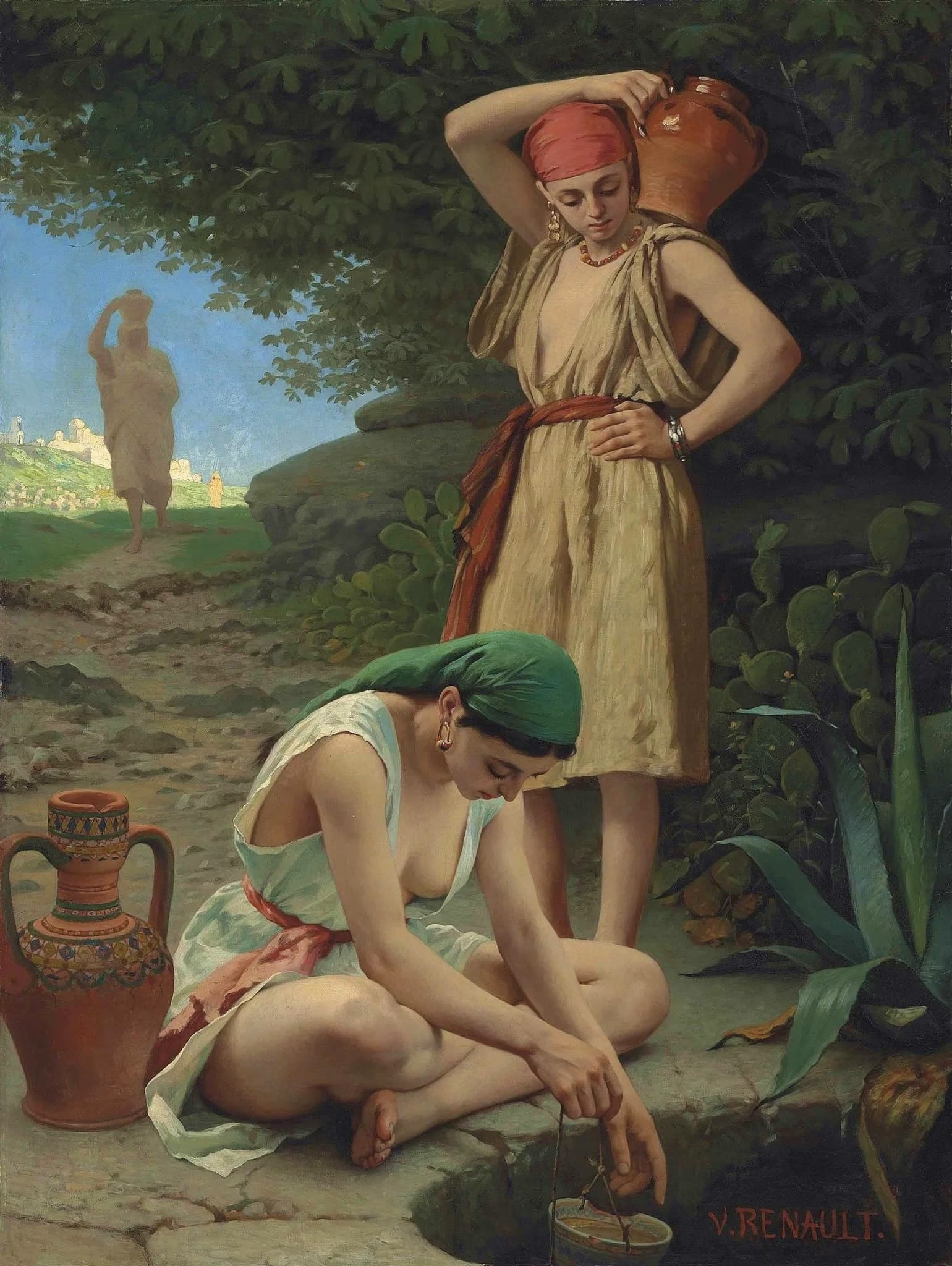 Les porteuses d'eau by Victor Renault (1880)