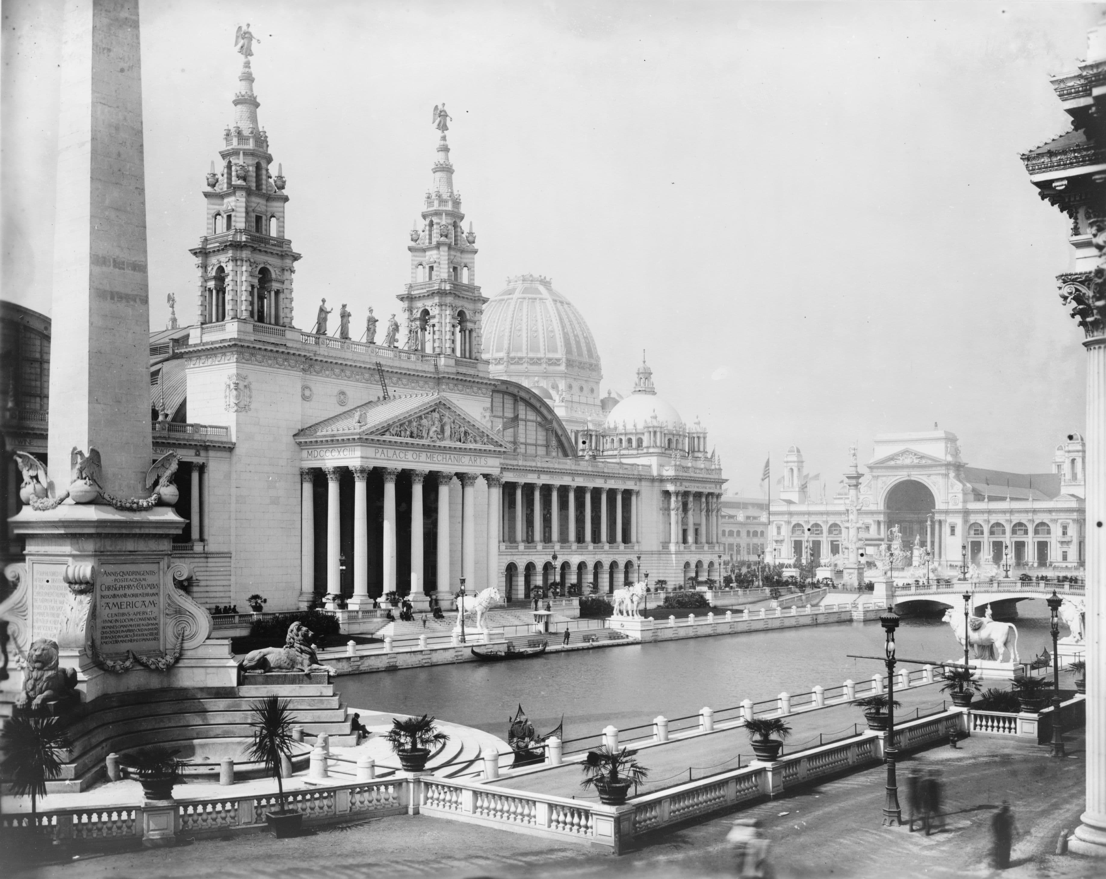 Palace of Mechanic Arts and Lagoon, World's Columbian Exposition, Chicago (1893)
