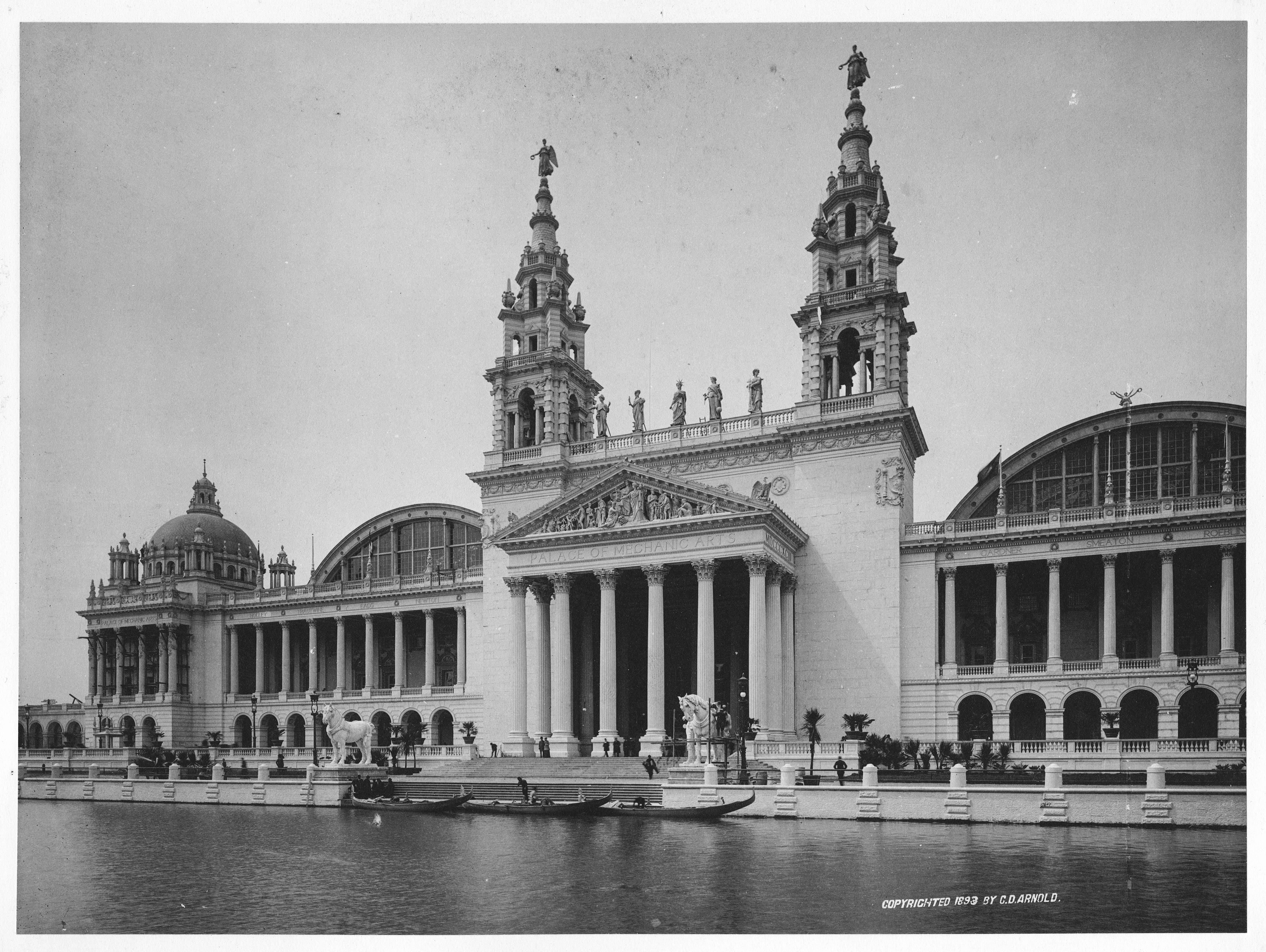 Palace of Mechanic Arts, World's Columbian Exposition, Chicago by C.D. Arnold (1893)