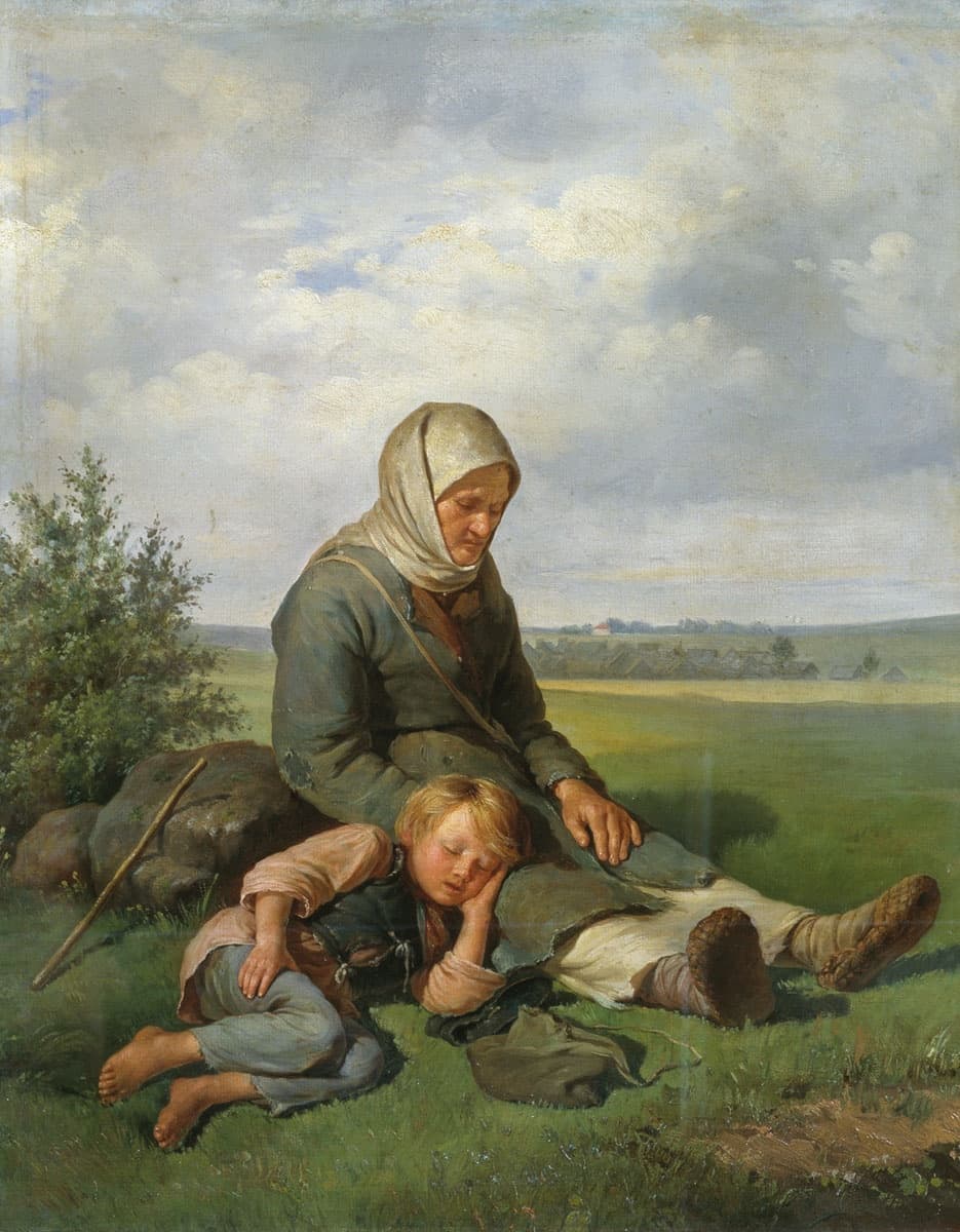 Rest on the Road by Alexey Venetsianov (1823-1824)