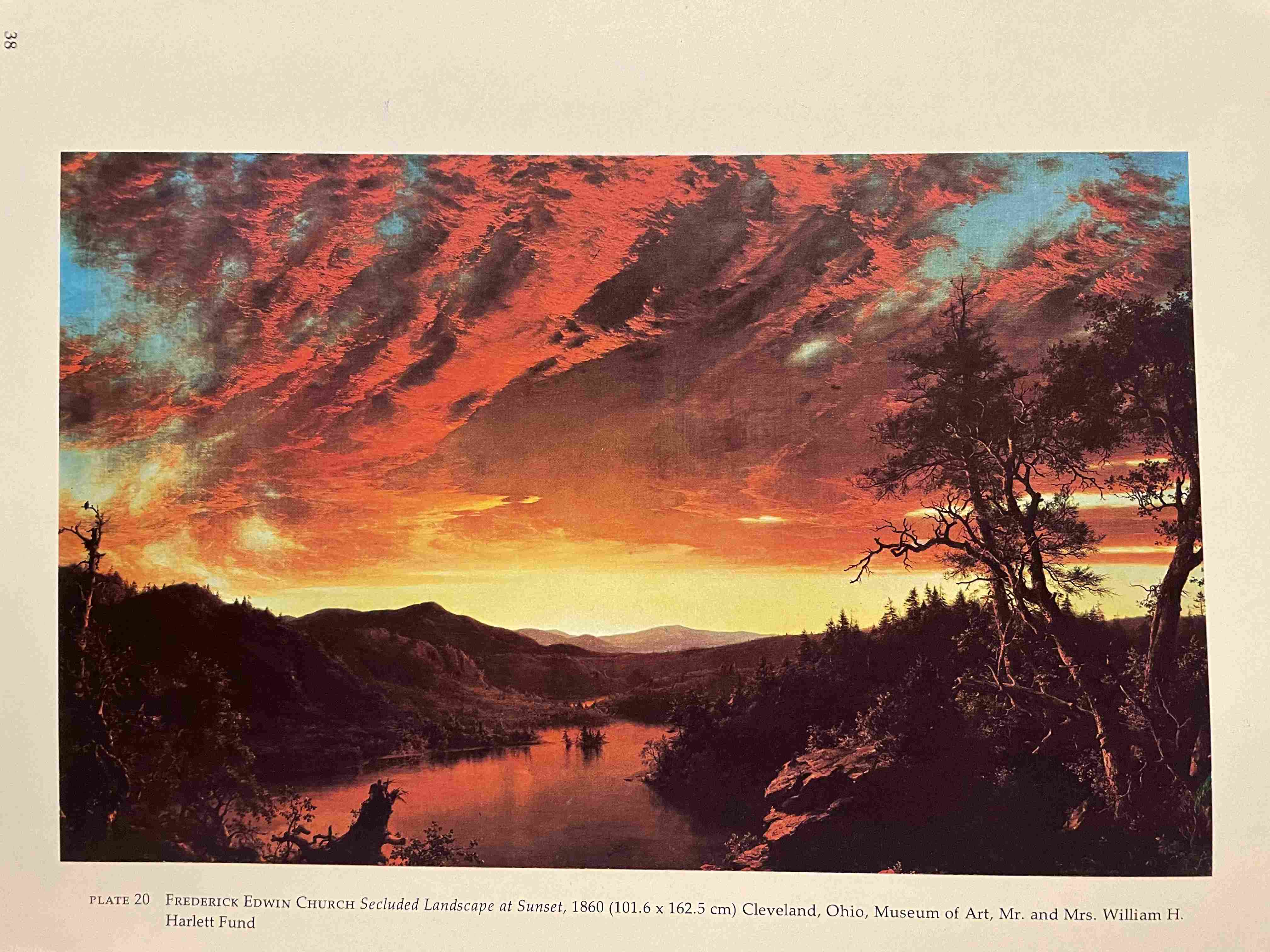 Secluded Landscape at Sunset by Frederick Edwin Church (1860)