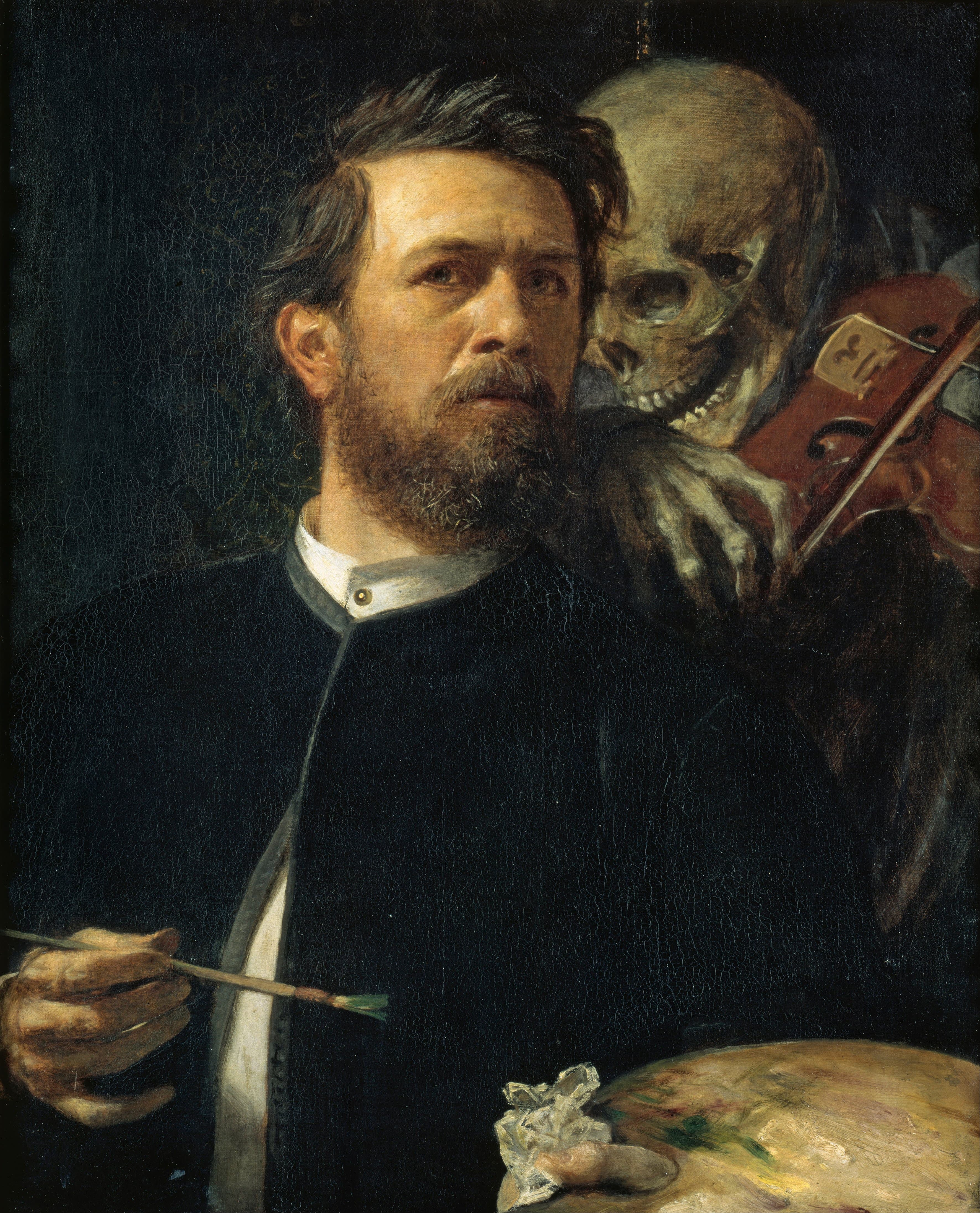 Self-Portrait with Death Playing the Fiddle by Arnold Böcklin (1872)
