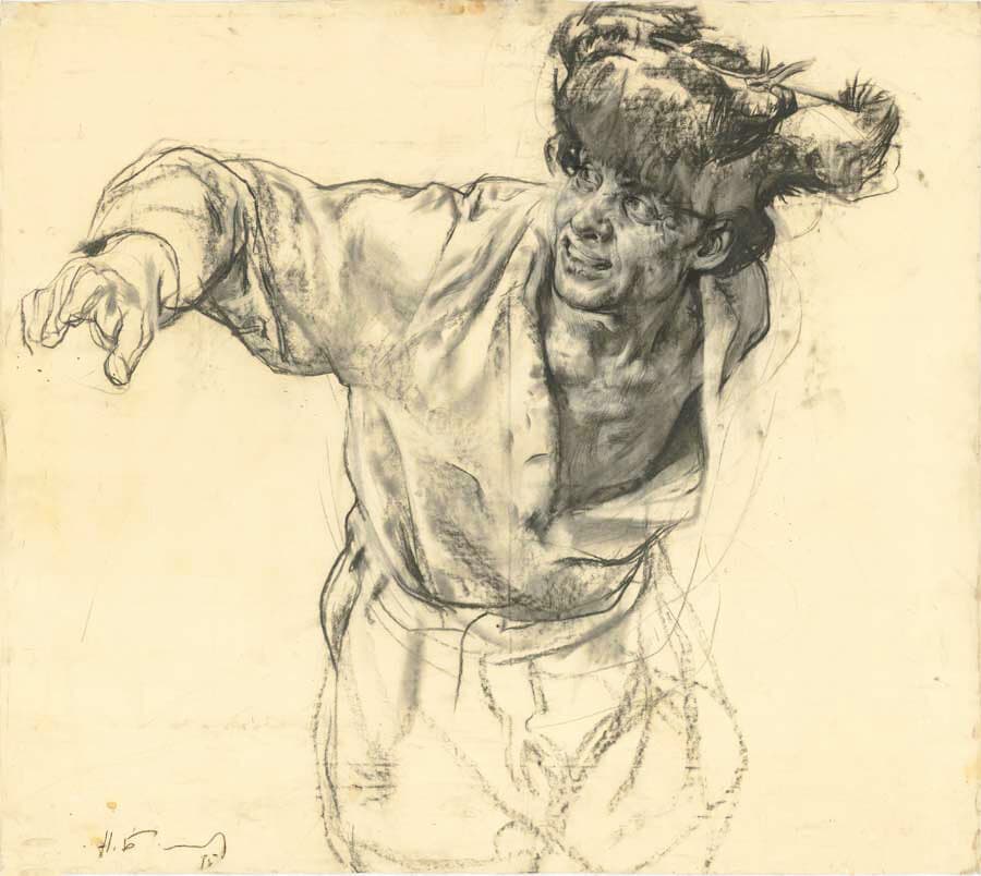 Study of a Cossack by Ilya Repin (1880-1891)