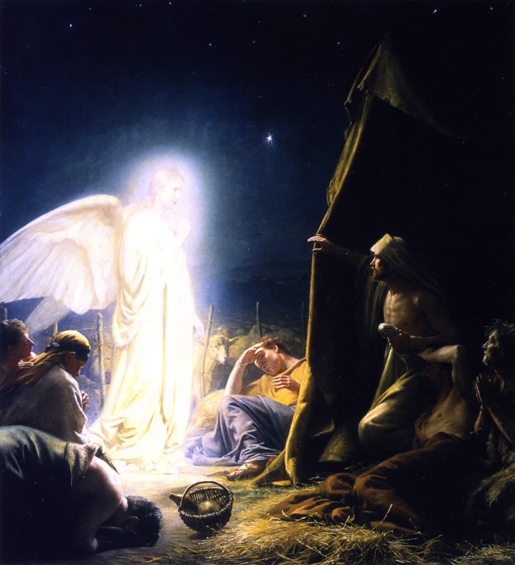 The Annunciation to the Shepherds by Carl Bloch (1879)