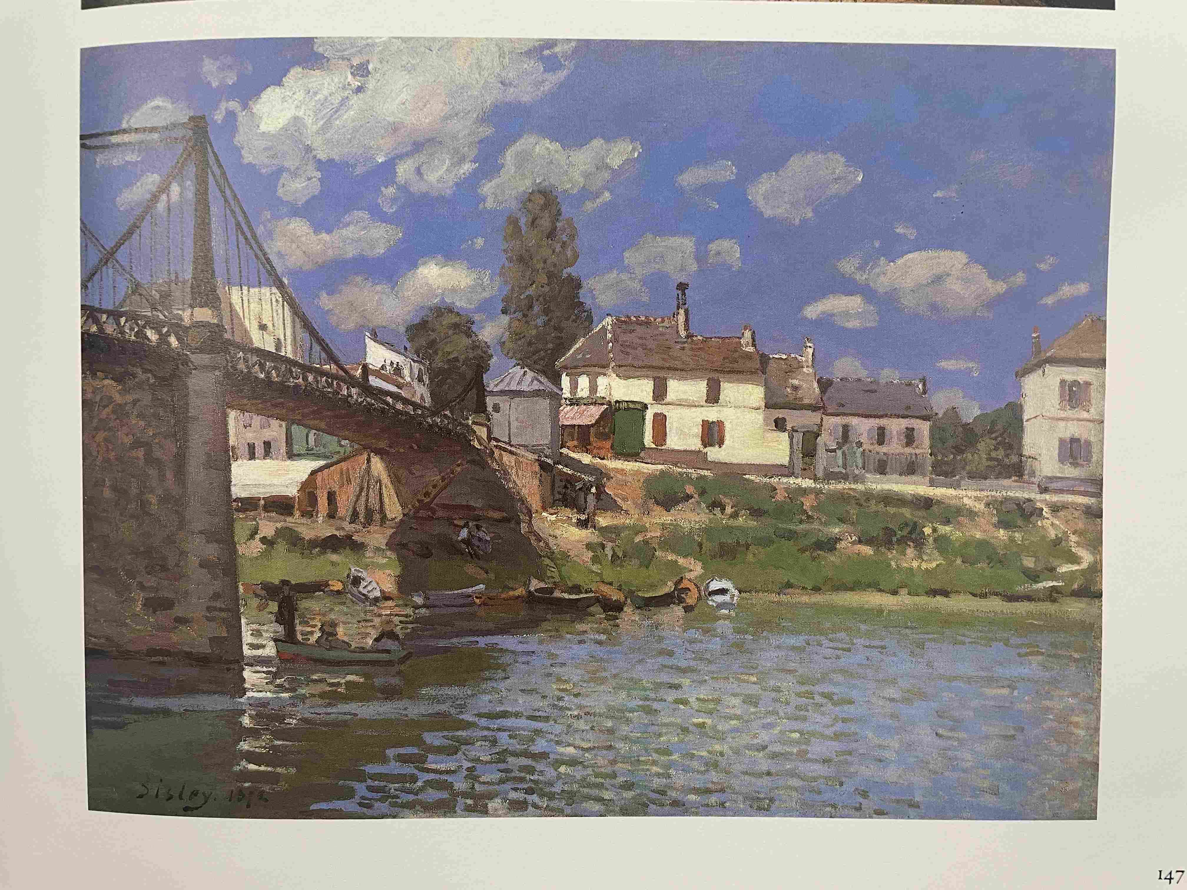 The Bridge at Villeneuve-la-Garenne by Alfred Sisley (1874)