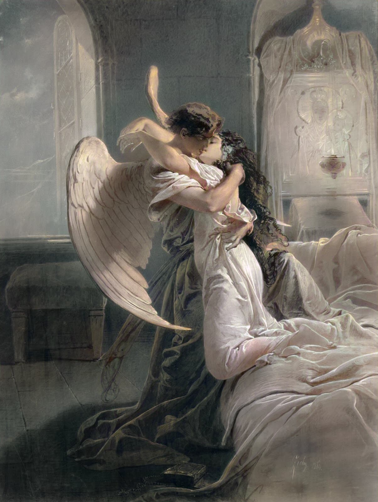 The Demon and the Angel by Fyodor Bronnikov (1864)