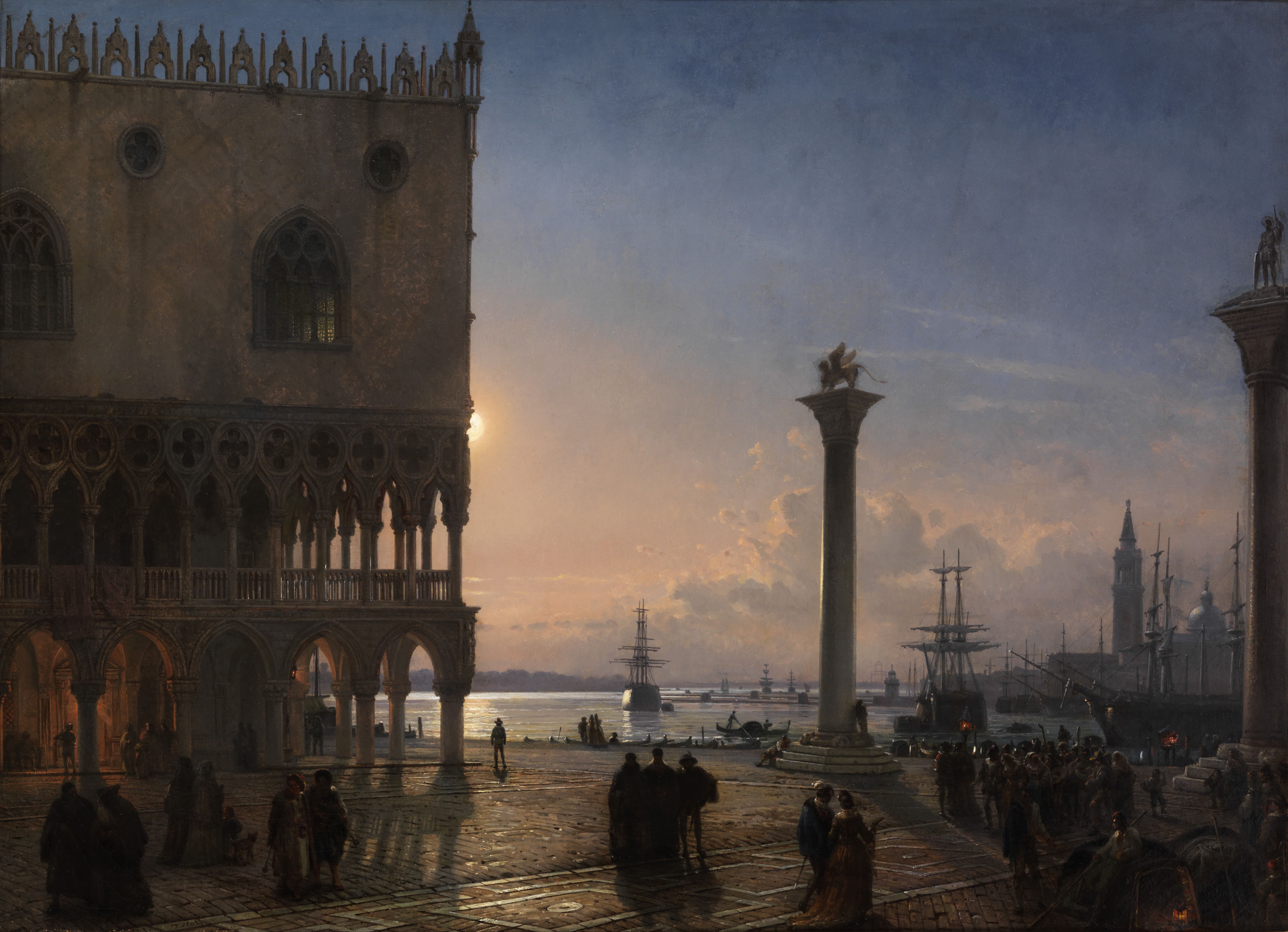 The Doge's Palace, Venice by Federico Moja (1855)