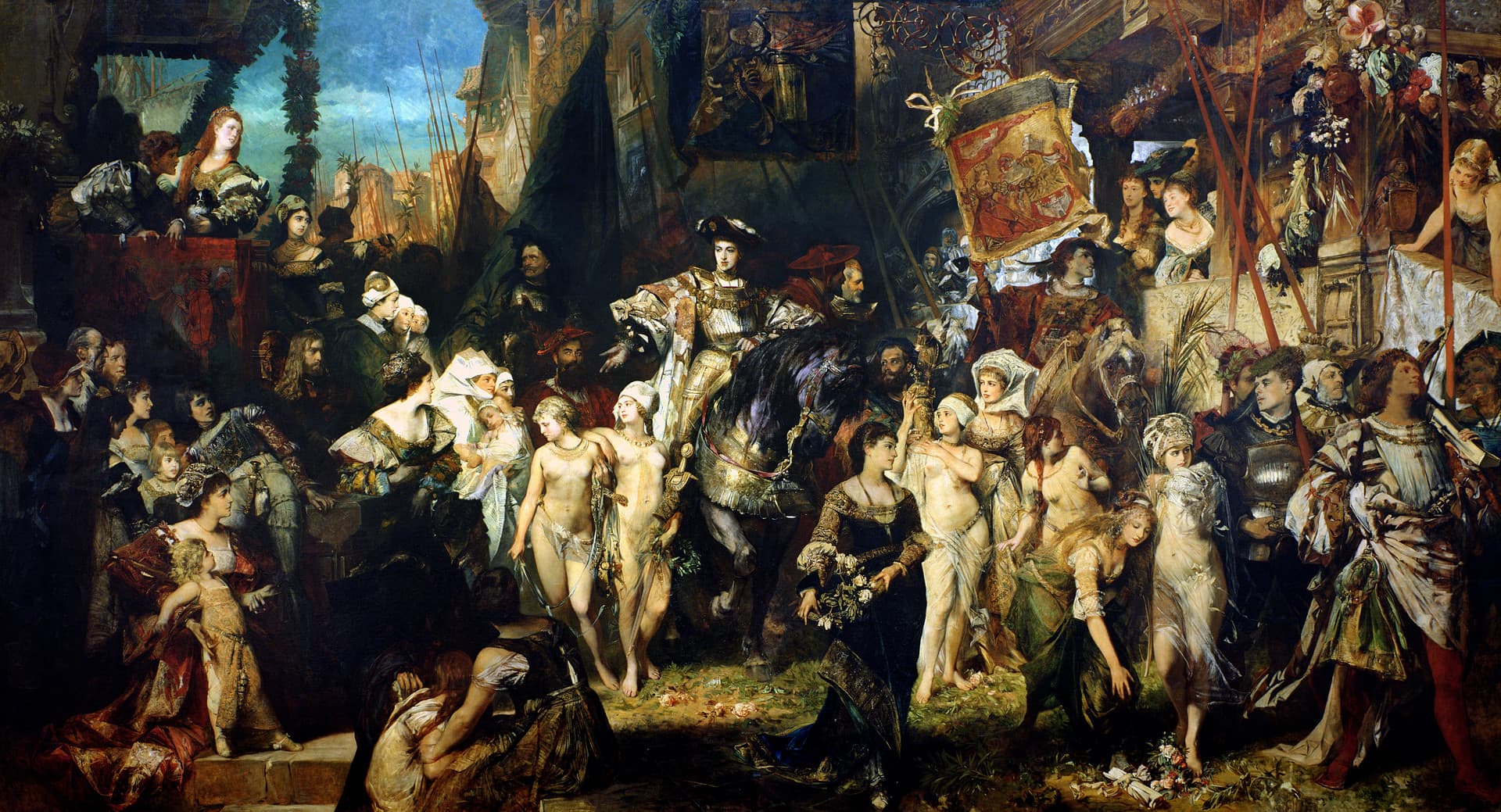 The Entry of Charles V into Antwerp by Hans Makart (1878)