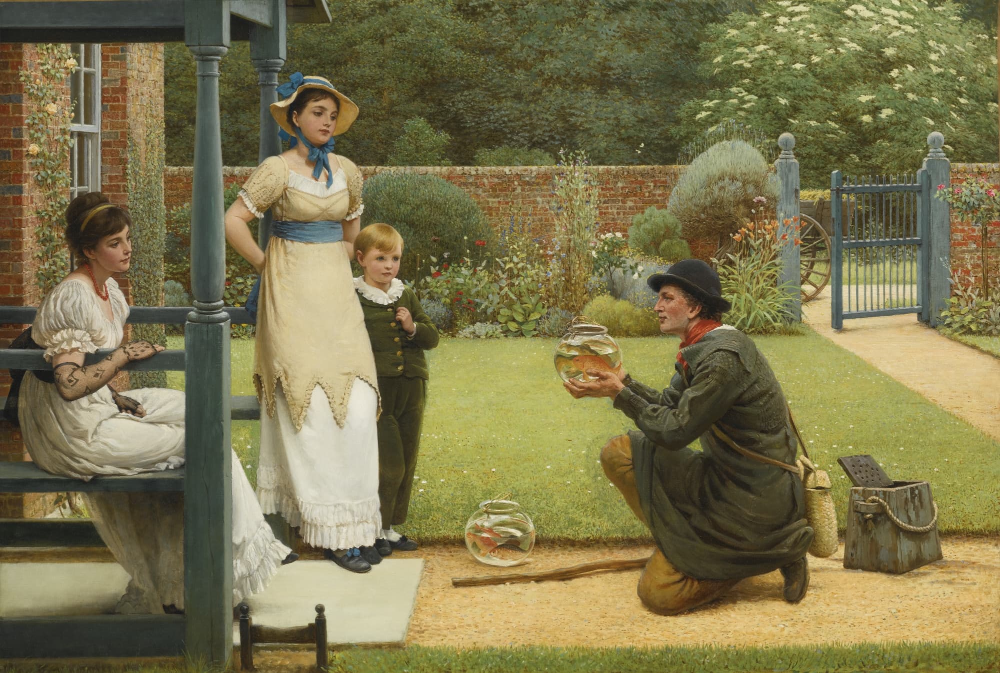 The Goldfish Seller by John Callcott Horsley (1868)
