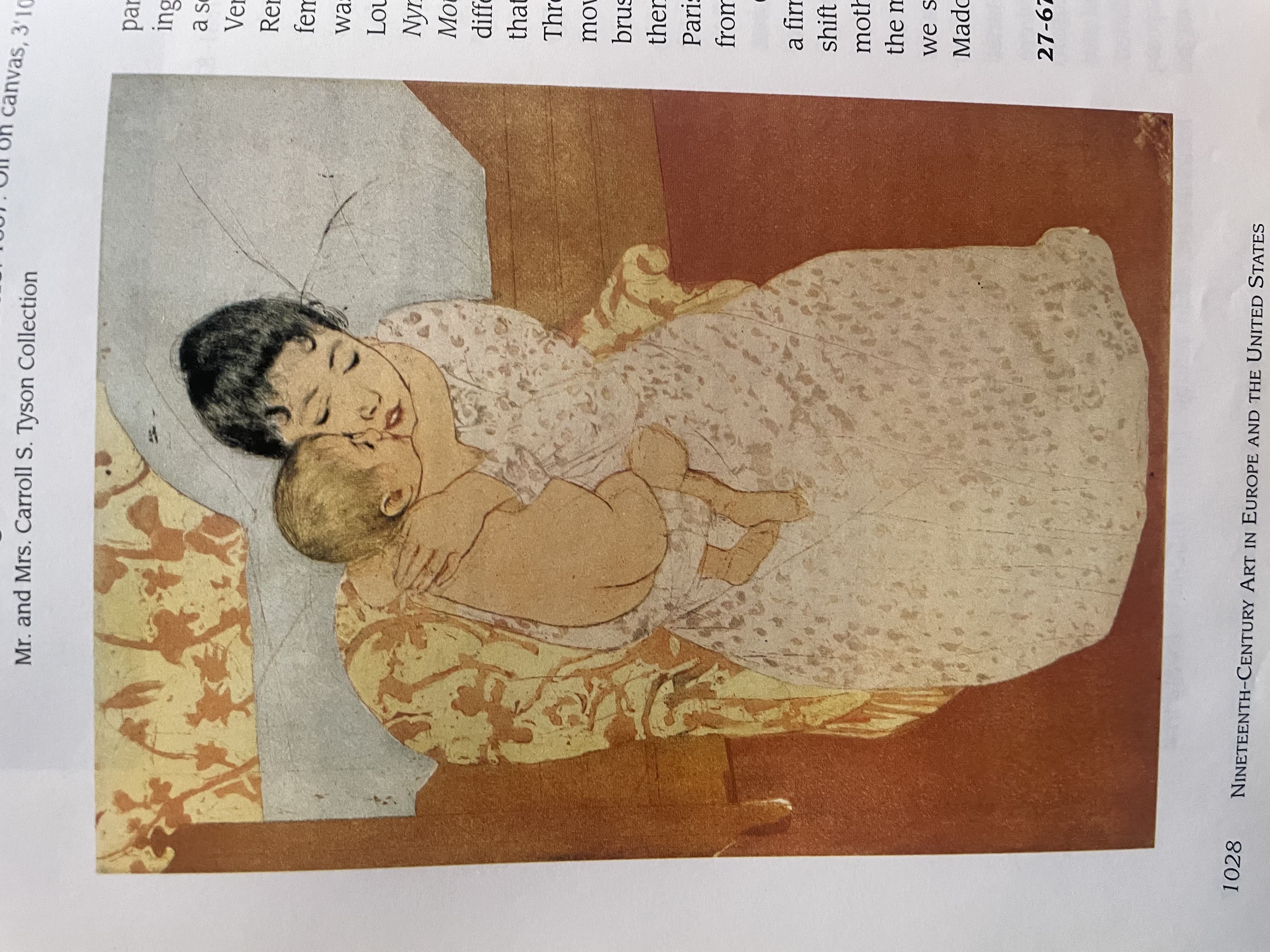 The Kiss (La Caress) by Mary Cassatt (c. 1890-1891)