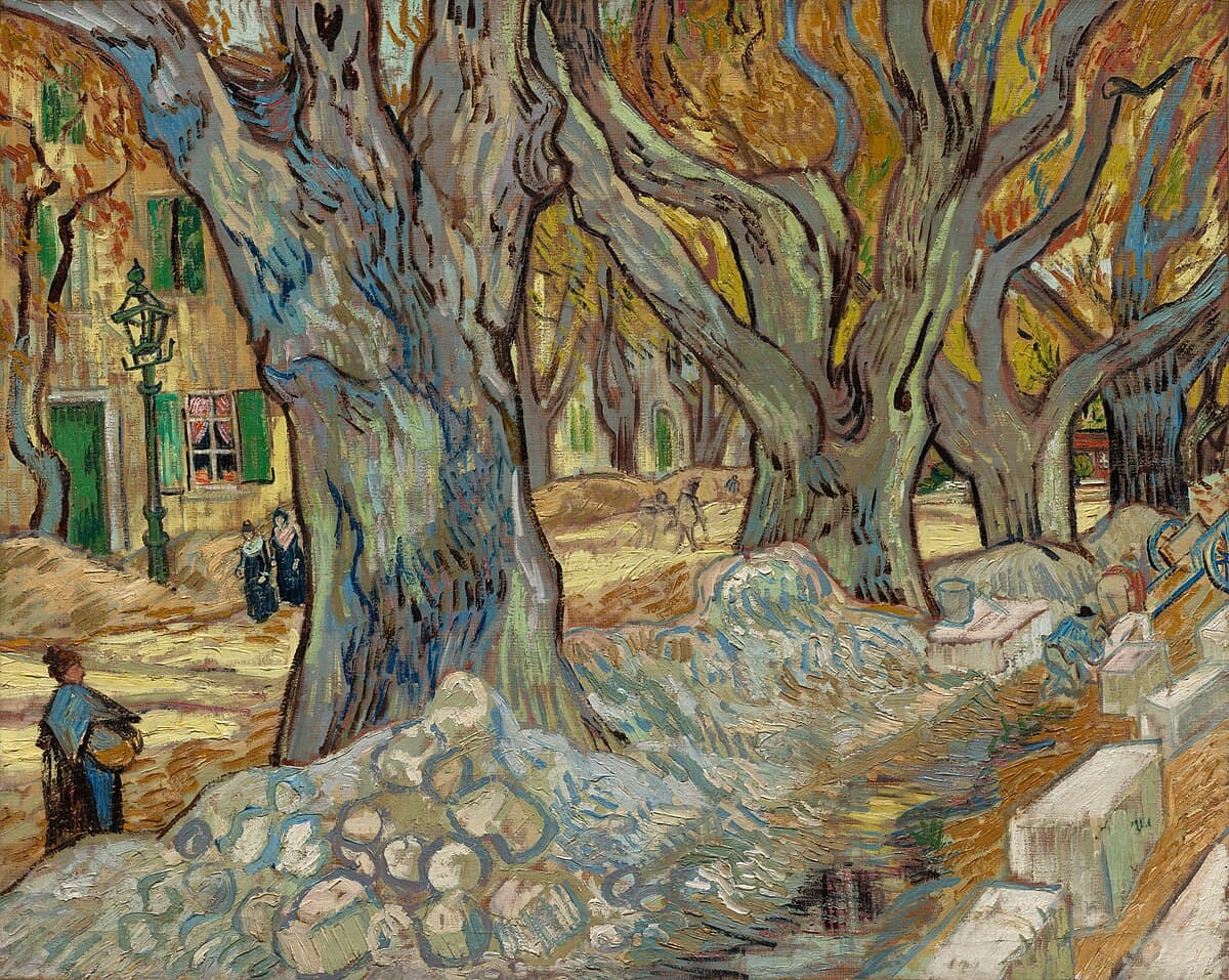 The Large Plane Trees by Vincent van Gogh (1889)