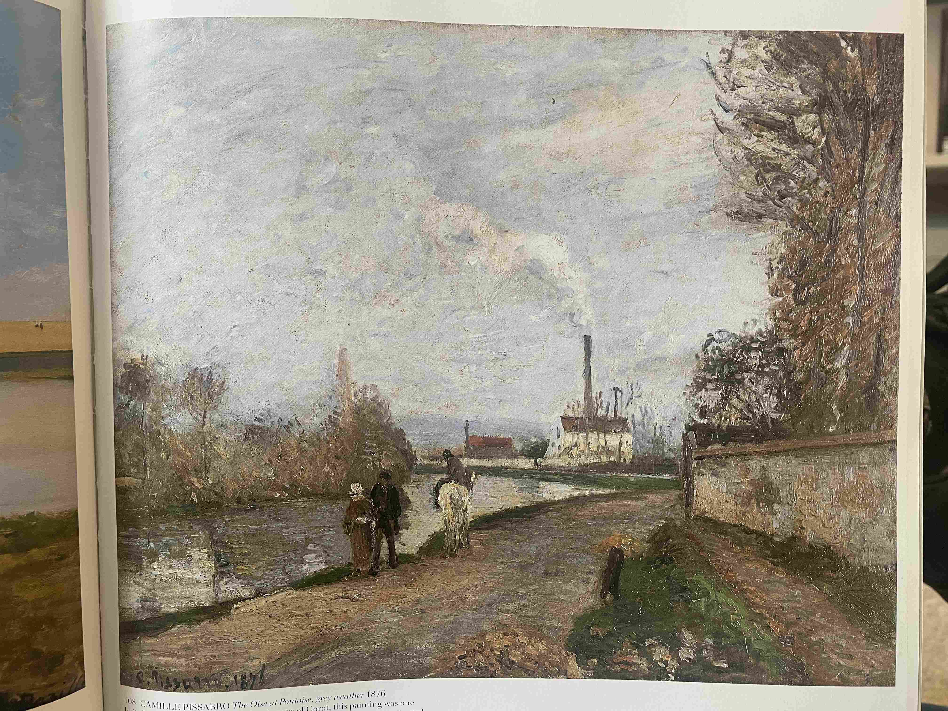 The Oise at Pontoise, grey weather by Camille Pissarro (1876)