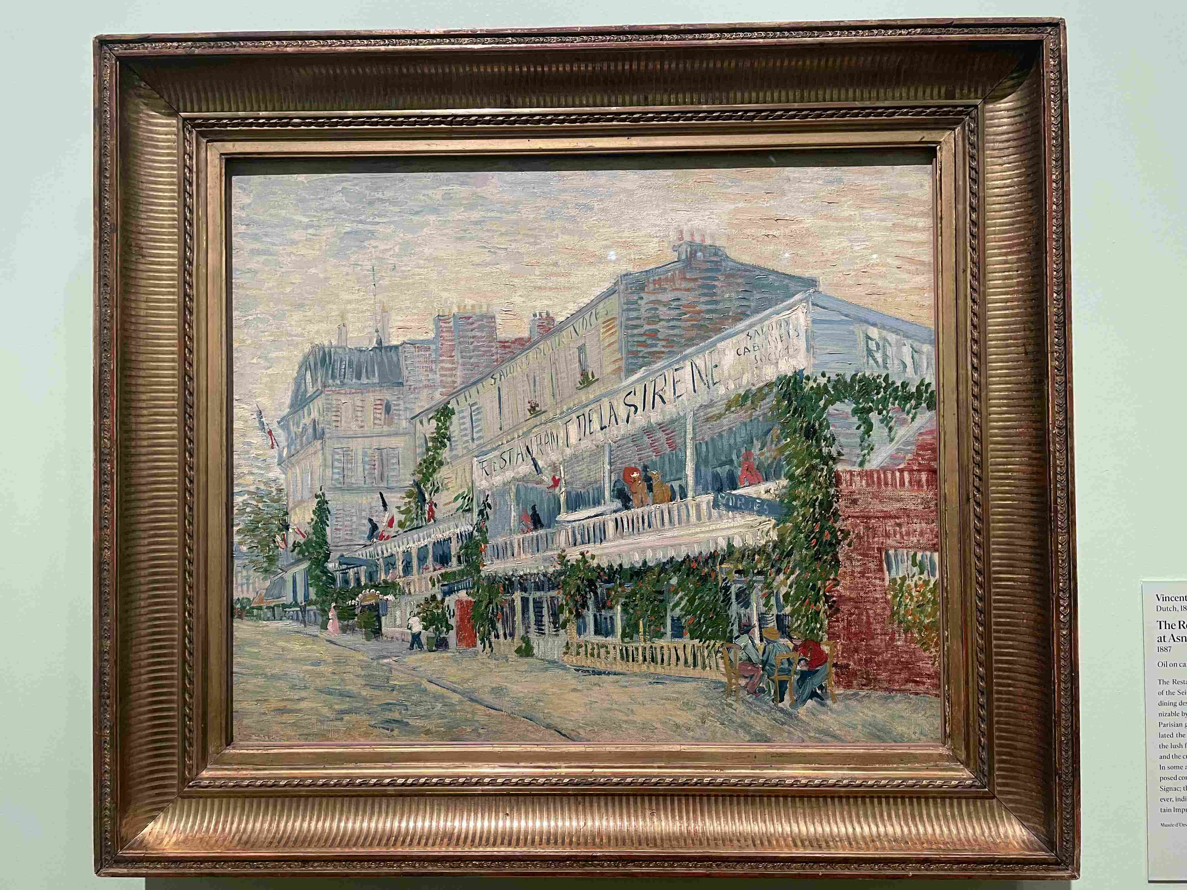 The Restaurant de la Sirène at Asnières by Vincent van Gogh (1887)
