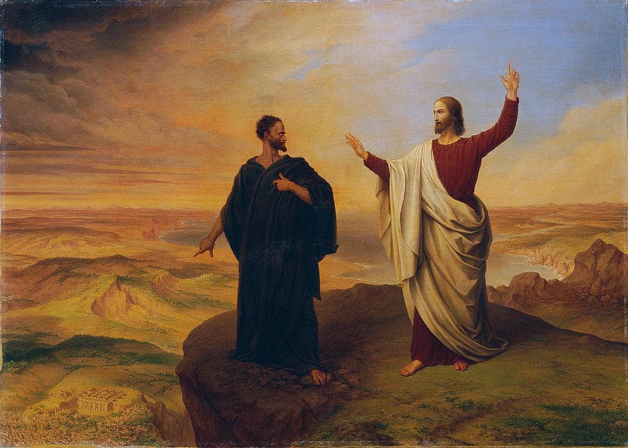 The Temptation of Christ by Fyodor Bruni (1837)