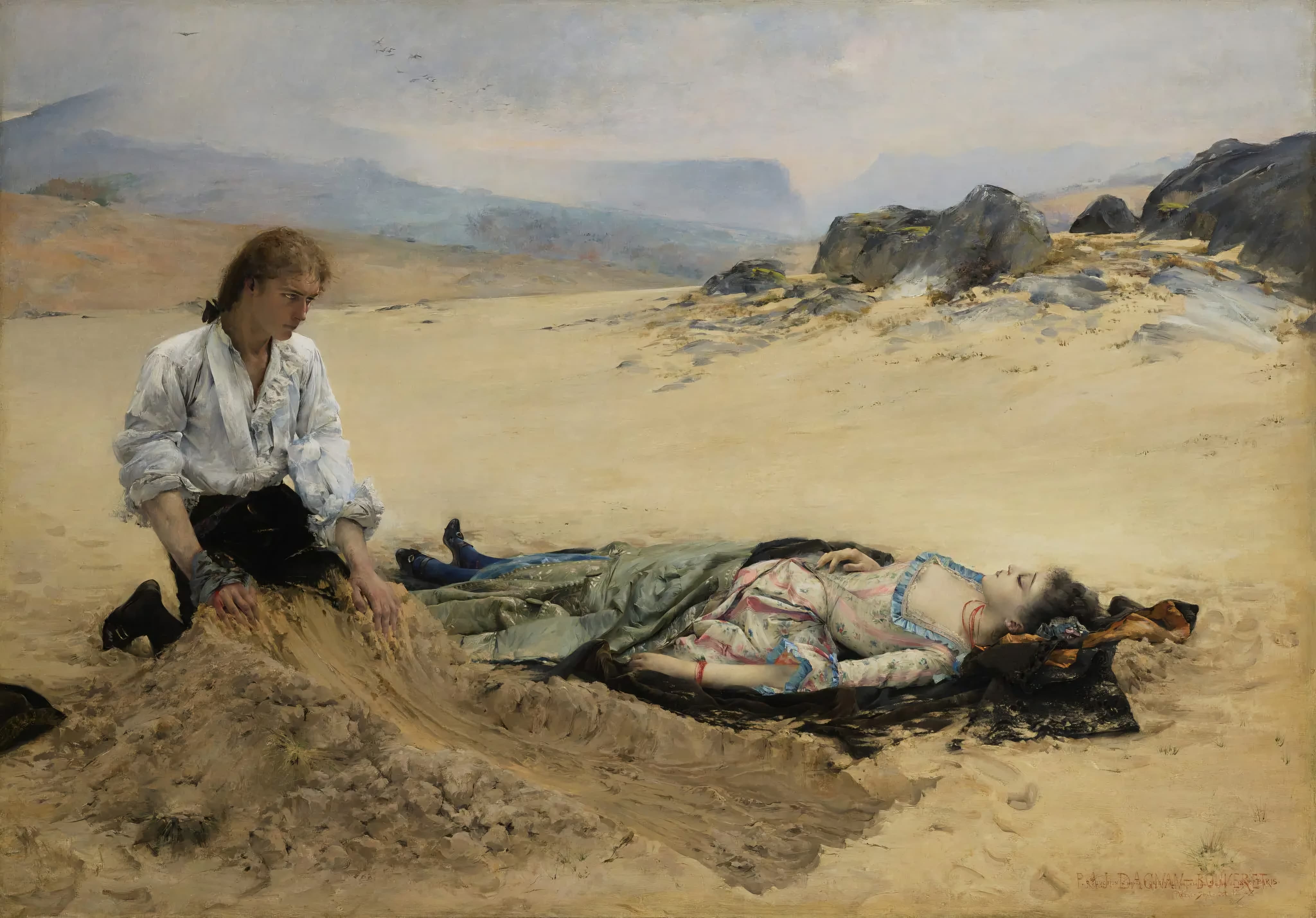 The Wreck (Le Naufrage) by Pascal-Adolphe-Jean Dagnan-Bouveret (1880)